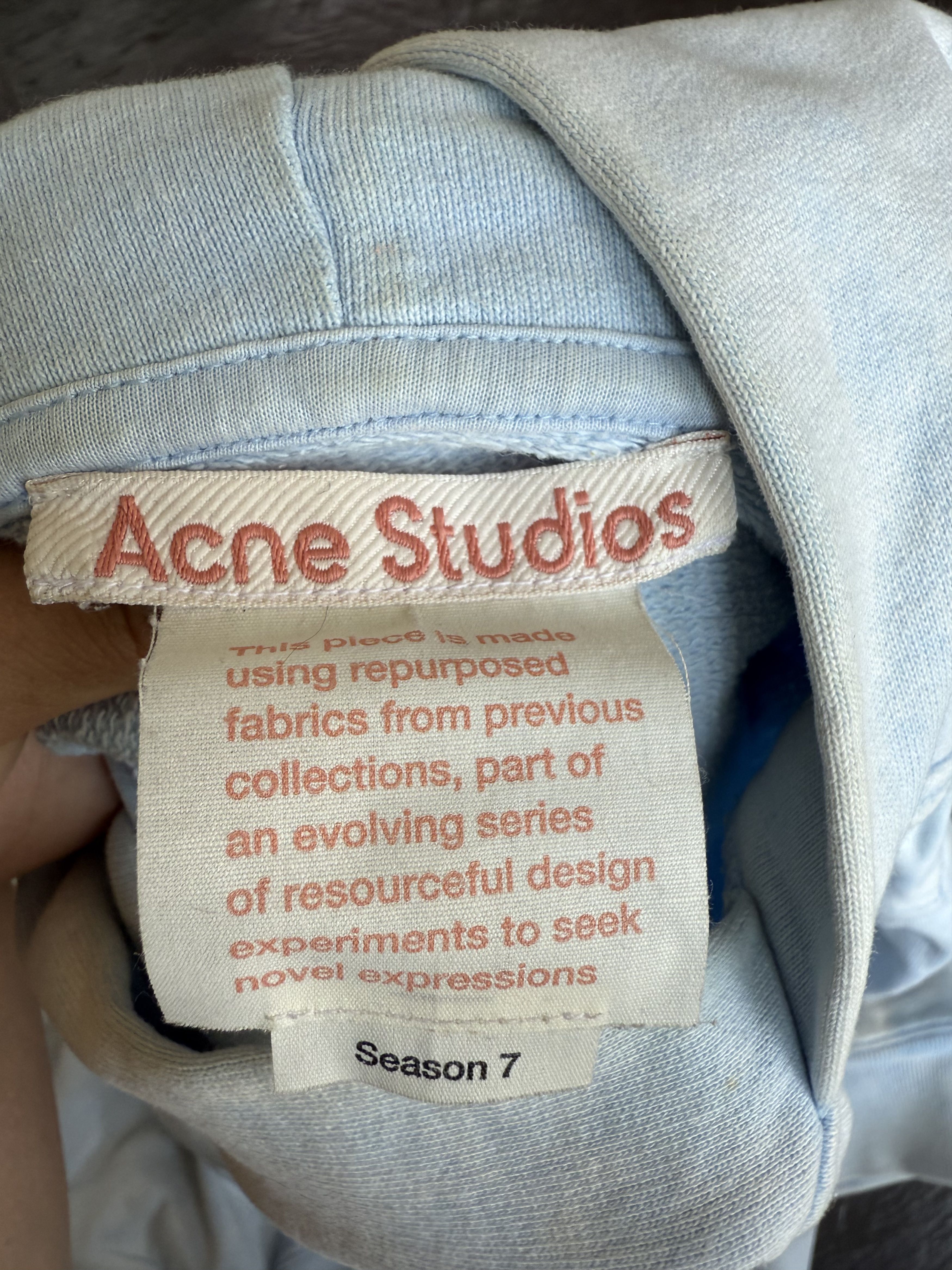 Acne Studios Acne Faded Blue Hoodie Size US M / EU 48-50 / 2 - 5 Thumbnail