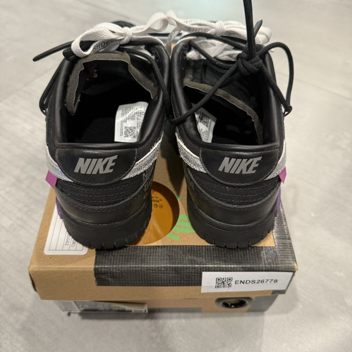 Nike × Off-White Off White Nike Dunk Low Lot 50 size 7.5 Size US 7.5 / EU 40-41 - 3 Thumbnail