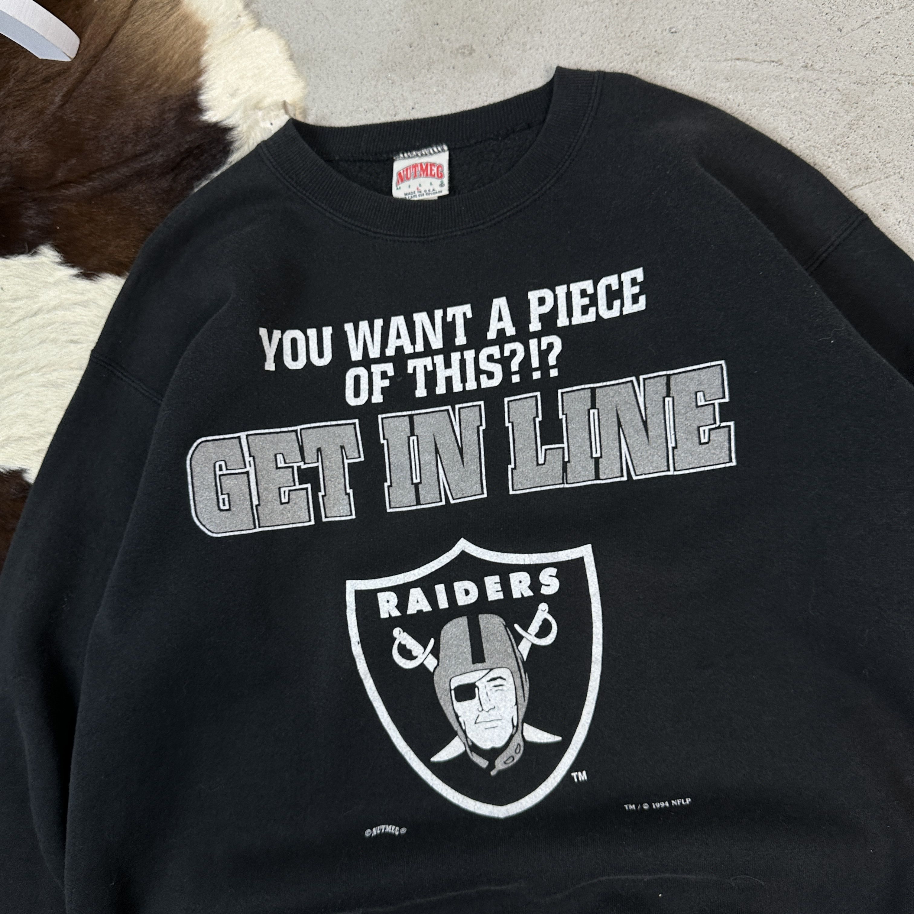 NFL × Vintage Vintage NFL Raiders 90s Sweatshirt Size US L / EU 52-54 / 3 - 2 Thumbnail