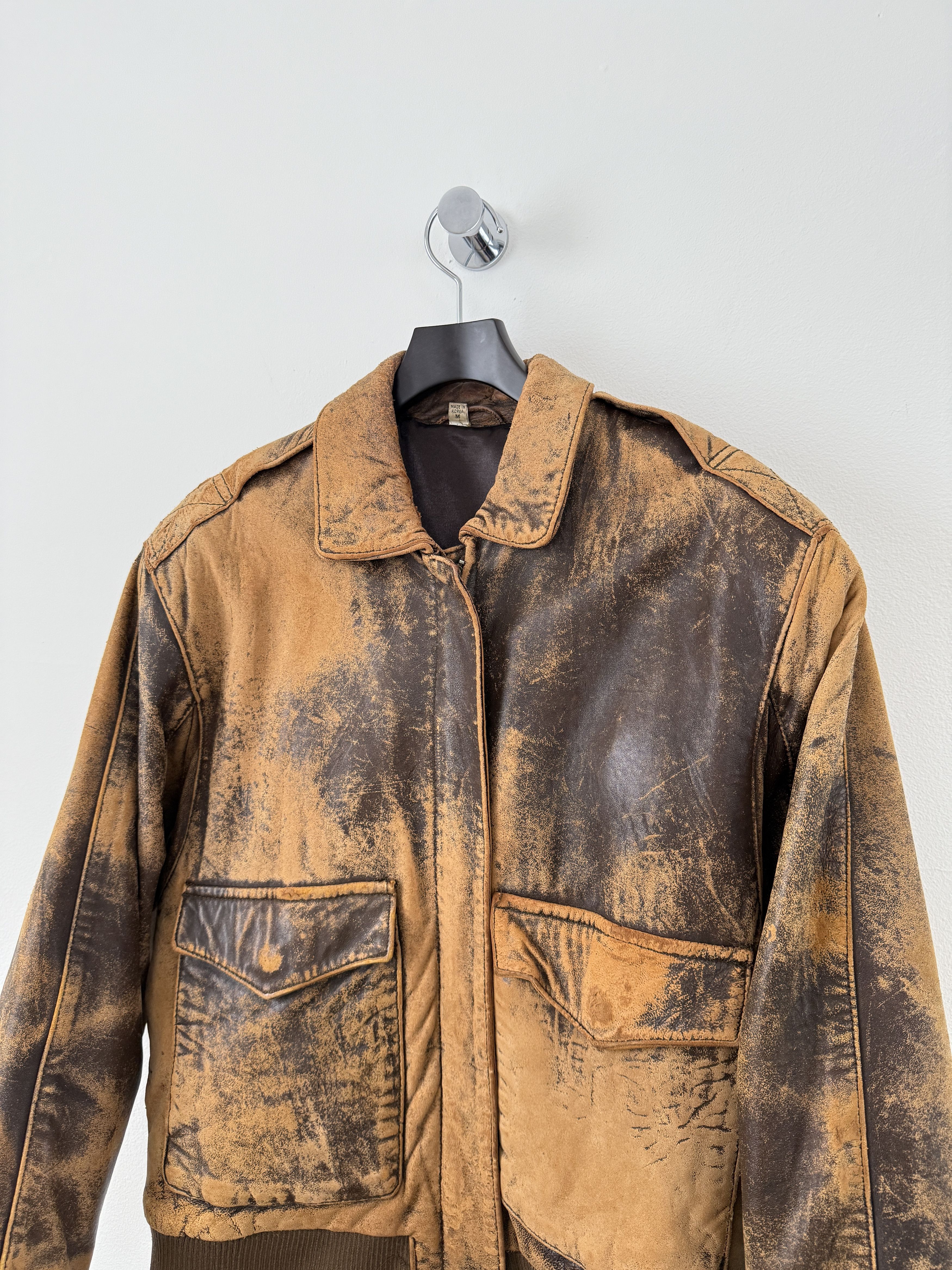 Vintage Leather Bomber Jacket Size US M / EU 48-50 / 2 - 5 Thumbnail