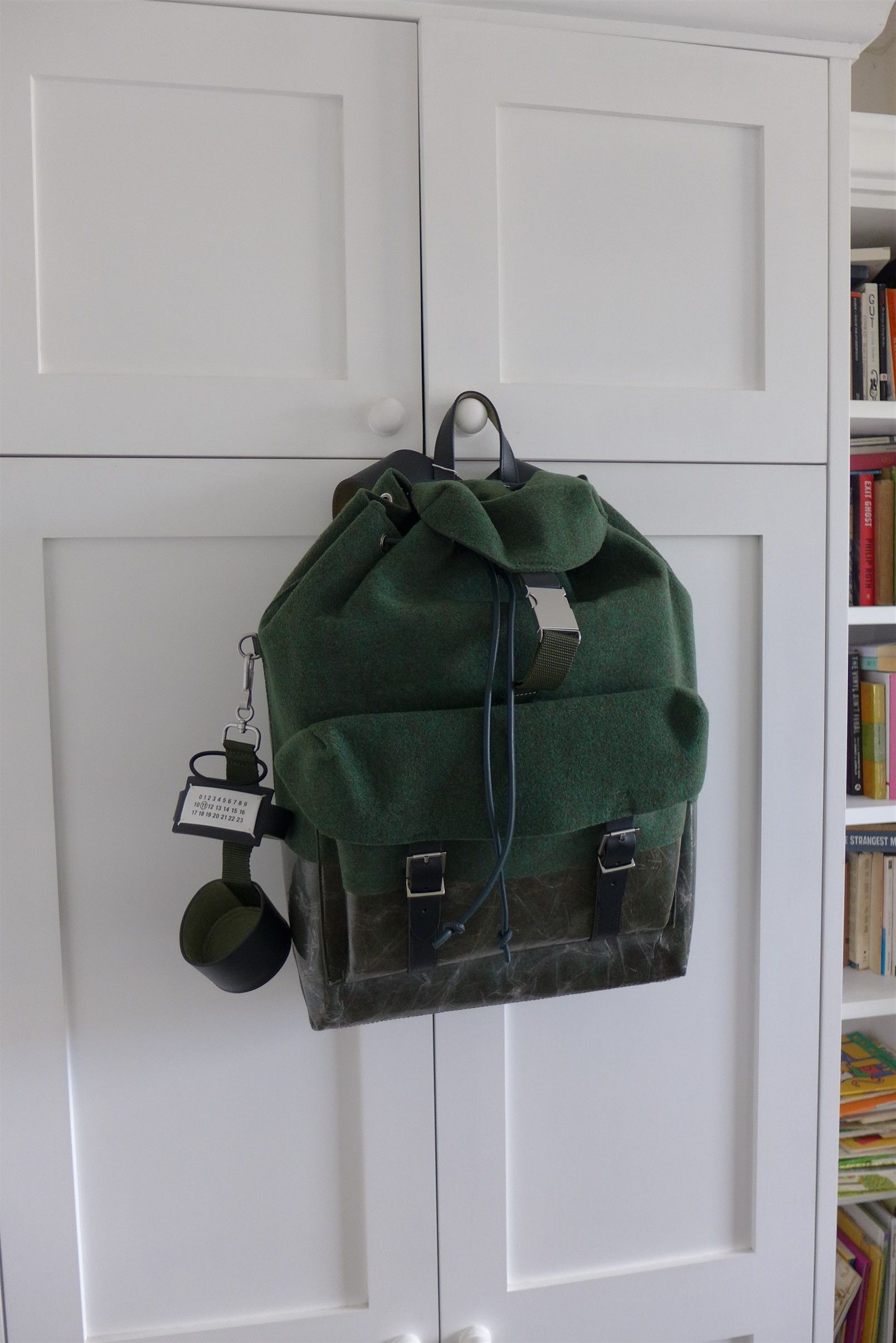 Maison Margiela Margiela FW21 Backpack - Green Felt & Calf Leather Size ONE SIZE - 1 Thumbnail