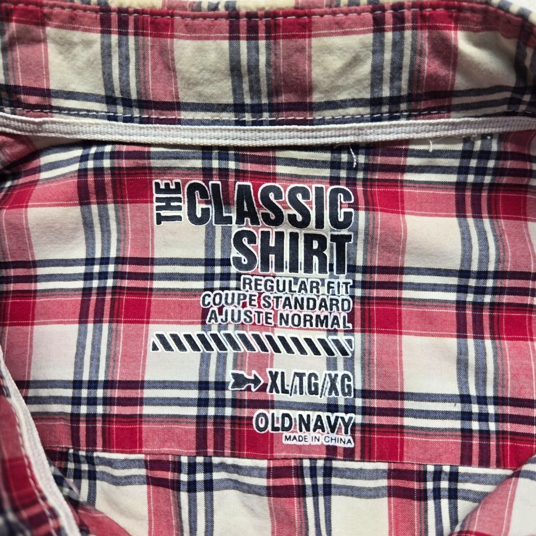 Old Navy Old Navy Shirt Button-Up Plaid Red XL Mens Classic Casual Shirt Size US XL / EU 56 / 4 - 3 Thumbnail