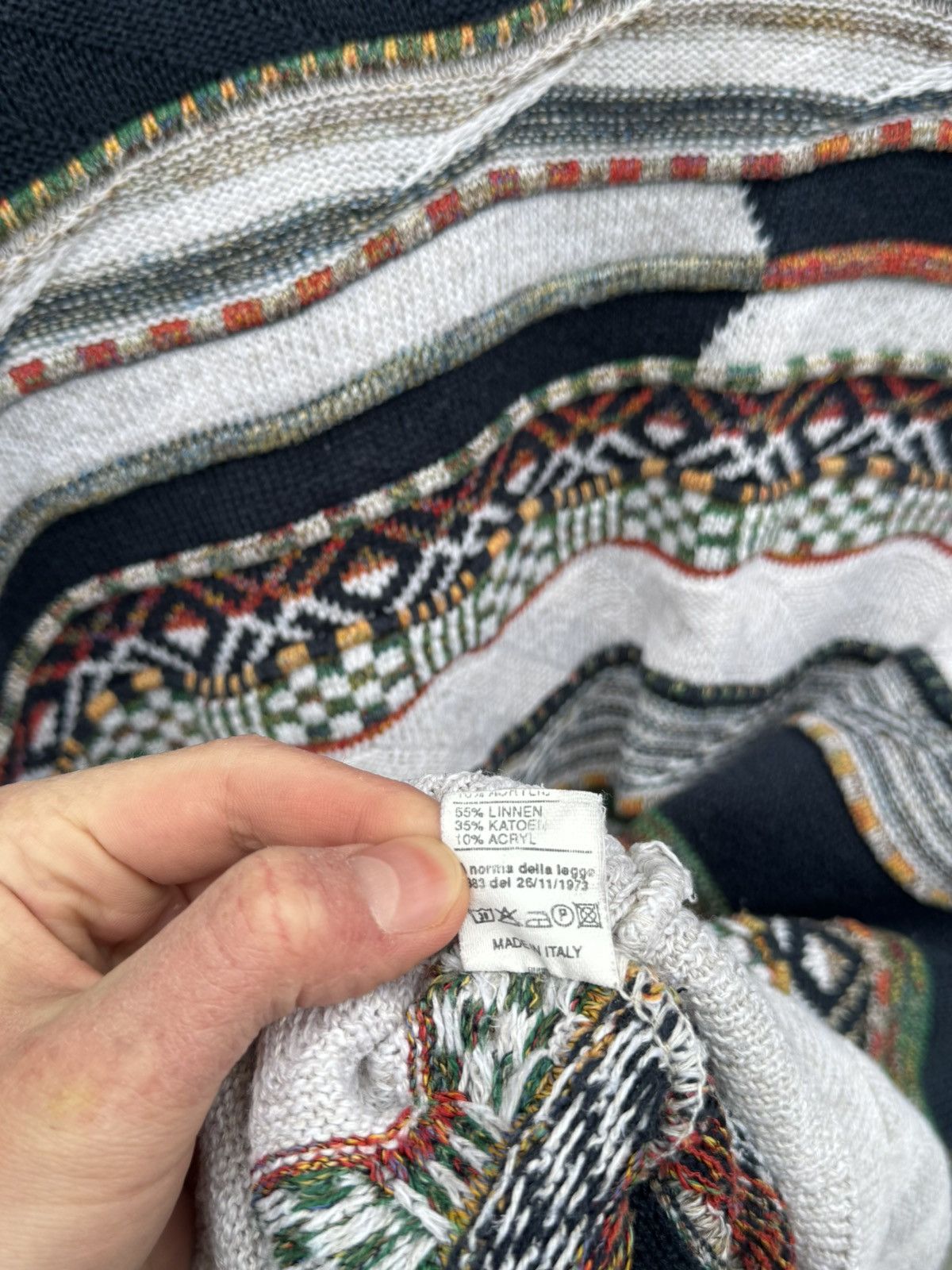 Vintage Coogi Style Vintage Point Of Italy Knitted Sweater Size US L / EU 52-54 / 3 - 7 Thumbnail