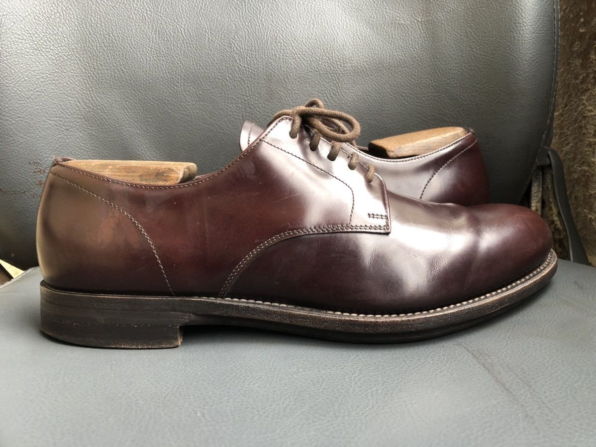 Prada PRADA Brown Leather Men’s Derby Dress shoes Size 7.5 Size US 7.5 / EU 40-41 - 7 Thumbnail