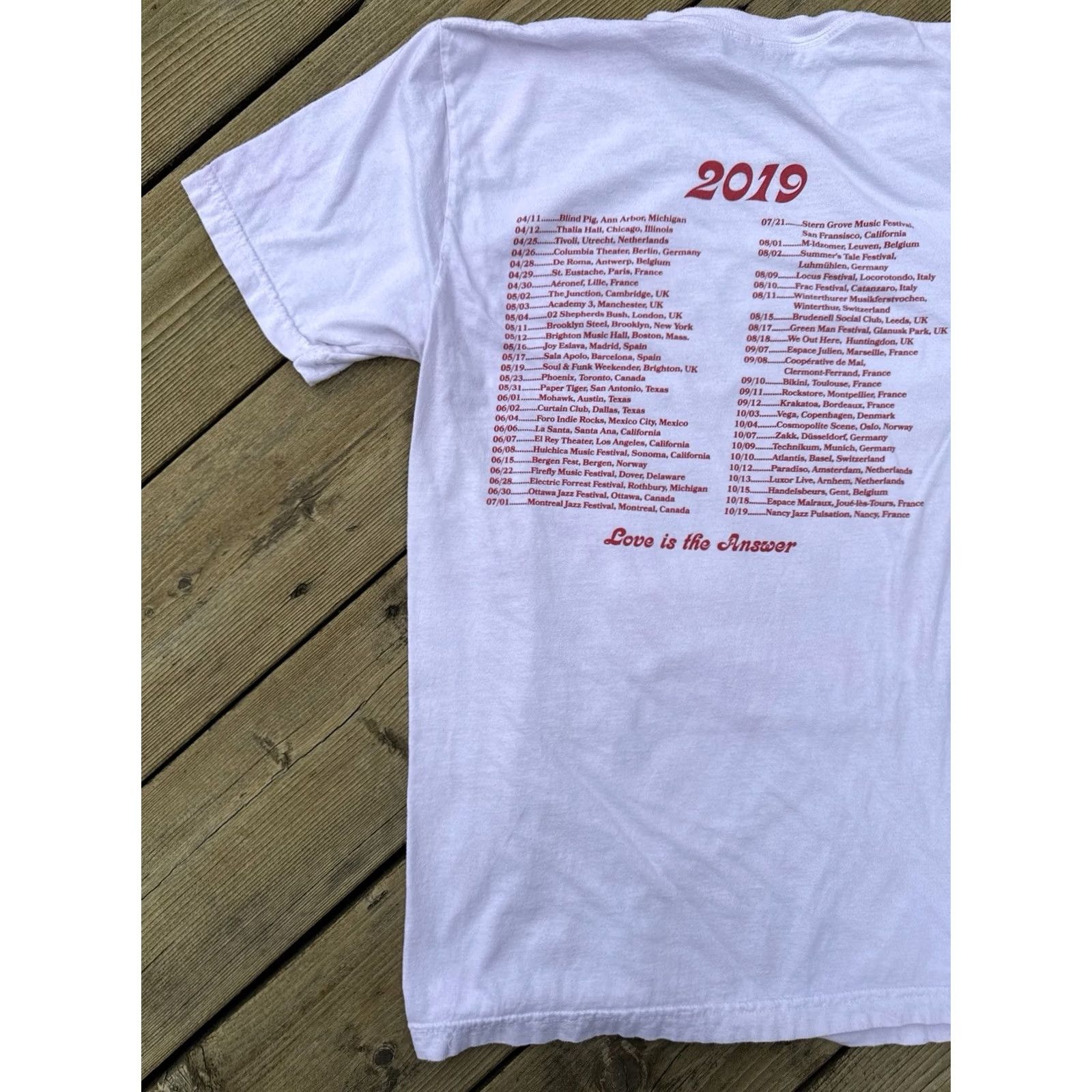 Lee Lee Fields It Rains Love Tour T Shirt Soul Funk Band White S Mens Size US S / EU 44-46 / 1 - 6 Thumbnail