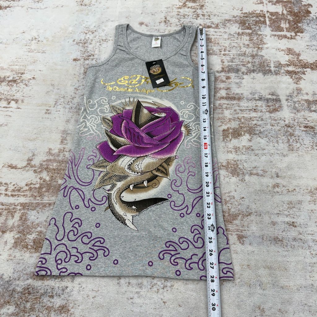 Ed Hardy Vintage ED Y2K Ribbed Tank Dress Bodycon Size XL Size XL / US 12-14 / IT 48-50 - 6 Thumbnail