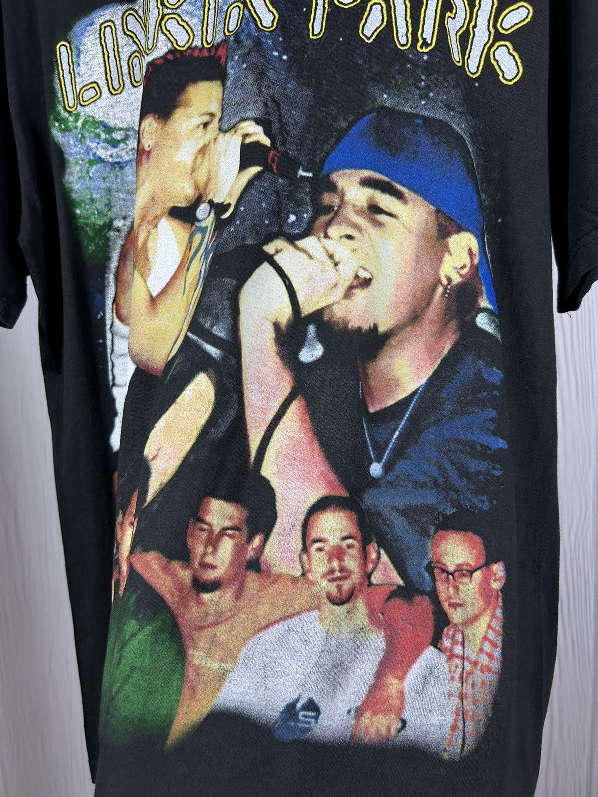 Band Tees RARE! Vintage 90s Linkin Park LP Rock Band Black T-Shirt XL Size US XL / EU 56 / 4 - 10 Thumbnail