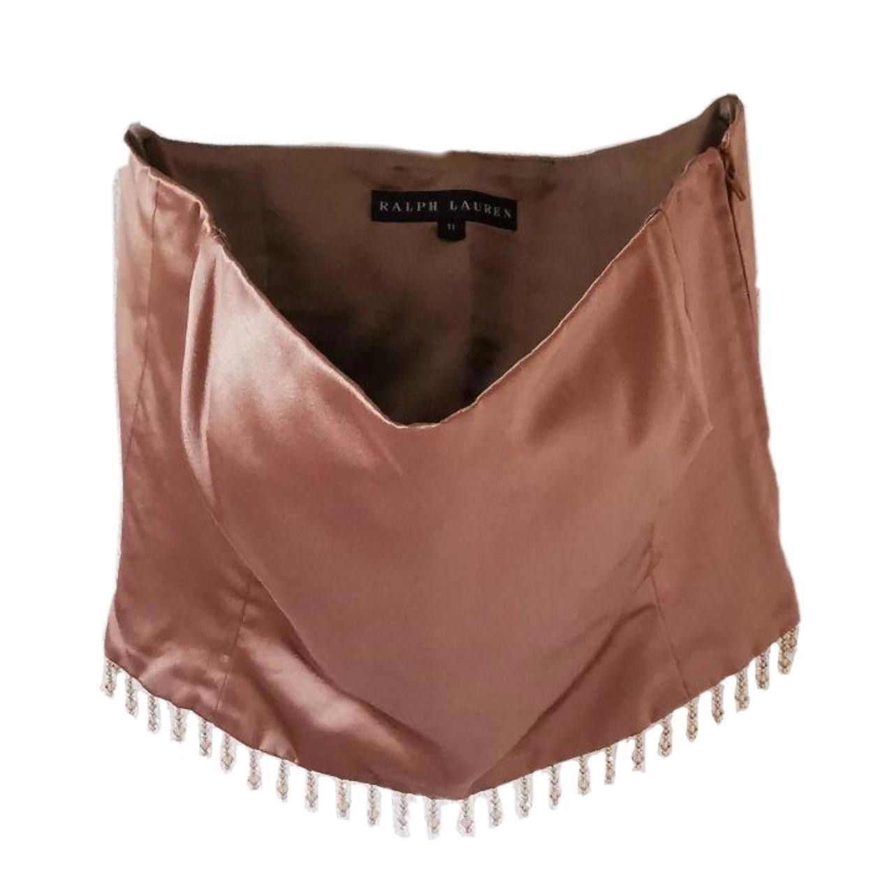 Polo Ralph Lauren Ralph Lauren Satin Bustier w Embellished Drop Trimming Size S / US 4 / IT 40 - 1 Thumbnail