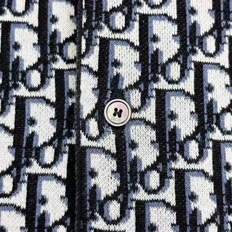 Dior Dior Monogram Knitted Cotton Shirt Size L-2506 Size US L / EU 52-54 / 3 - 4 Thumbnail