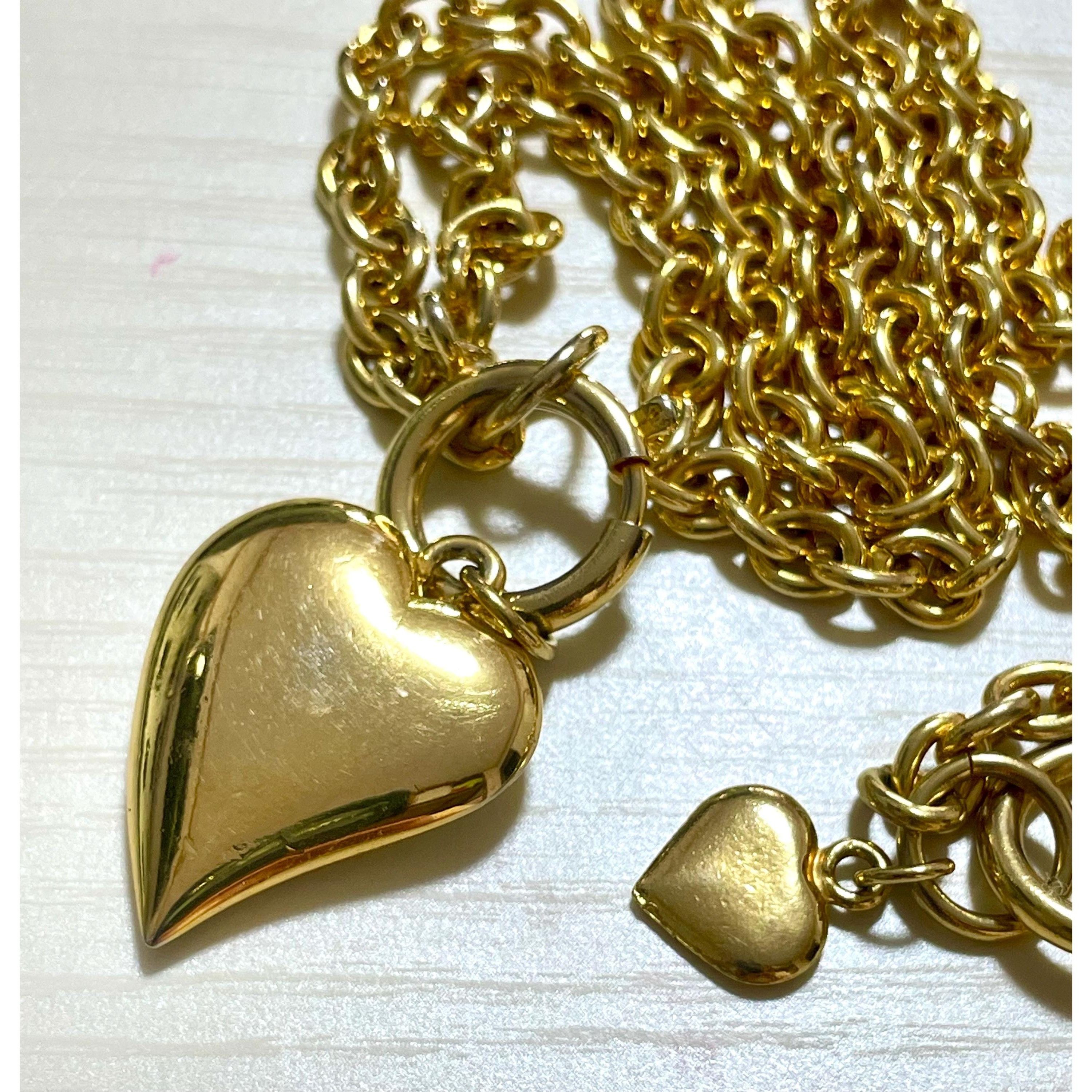 Moschino Vintage Moschino golden chain necklace with heart top Size ONE SIZE - 2 Thumbnail