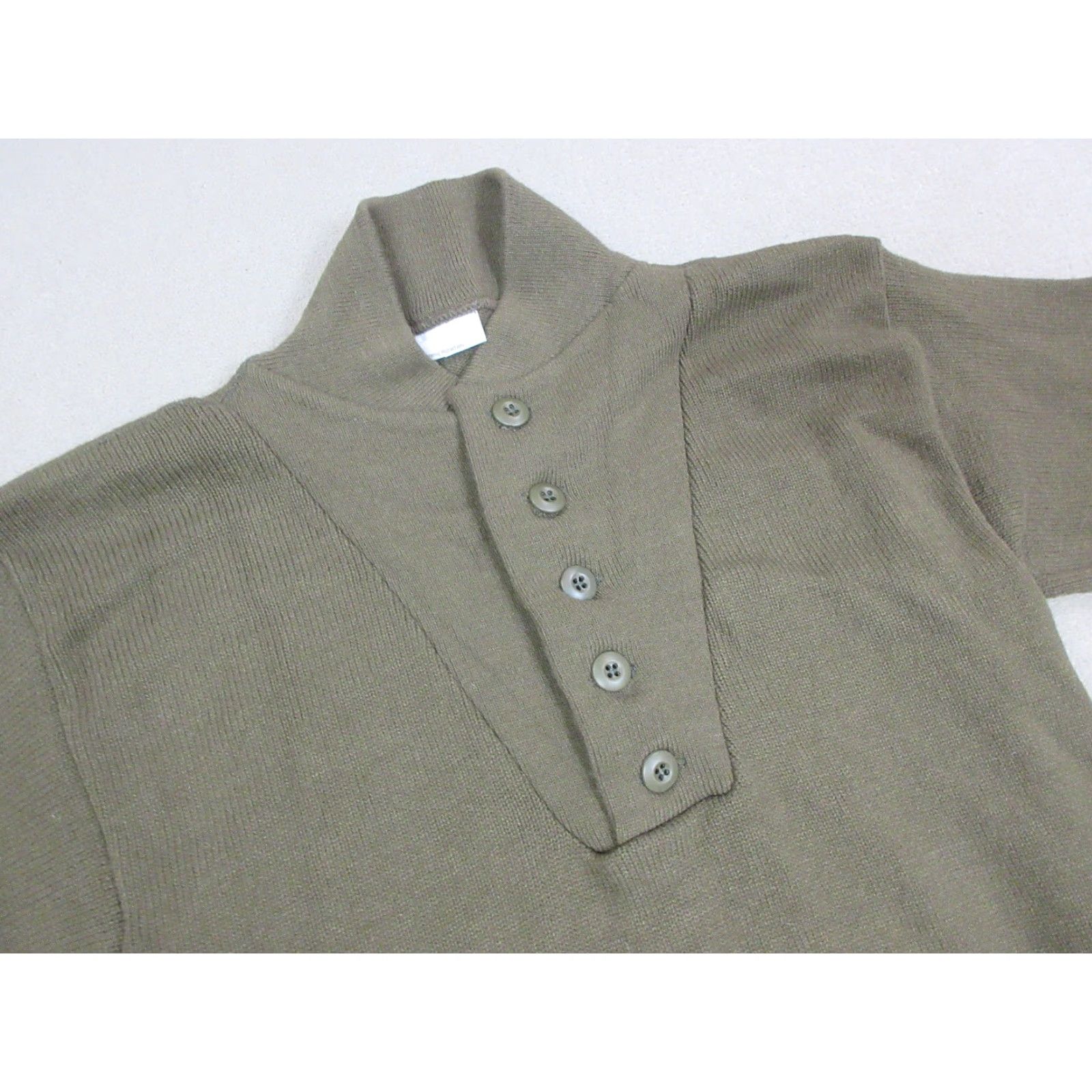 Vintage Military Mens Sweater Pullover Knit Mock Neck Long Sleeve Workwear Army Brown Acrylic Size M Vintage? No. Size US M / EU 48-50 / 2 - 2 Thumbnail