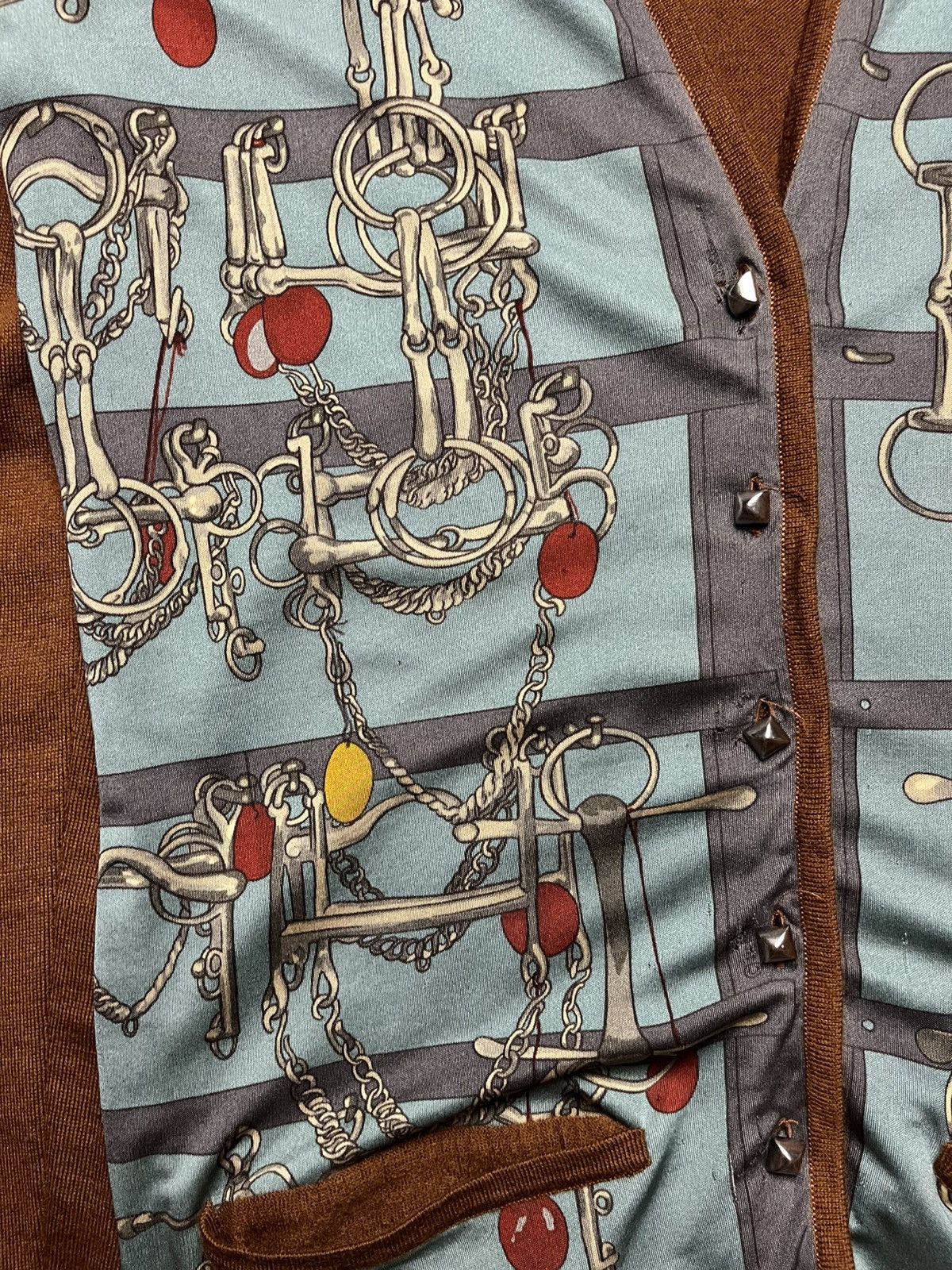 Hermes Hermès by Maison Margiela Chain Iron Button Cardigan Size XS / US 0-2 / IT 36-38 - 9 Thumbnail