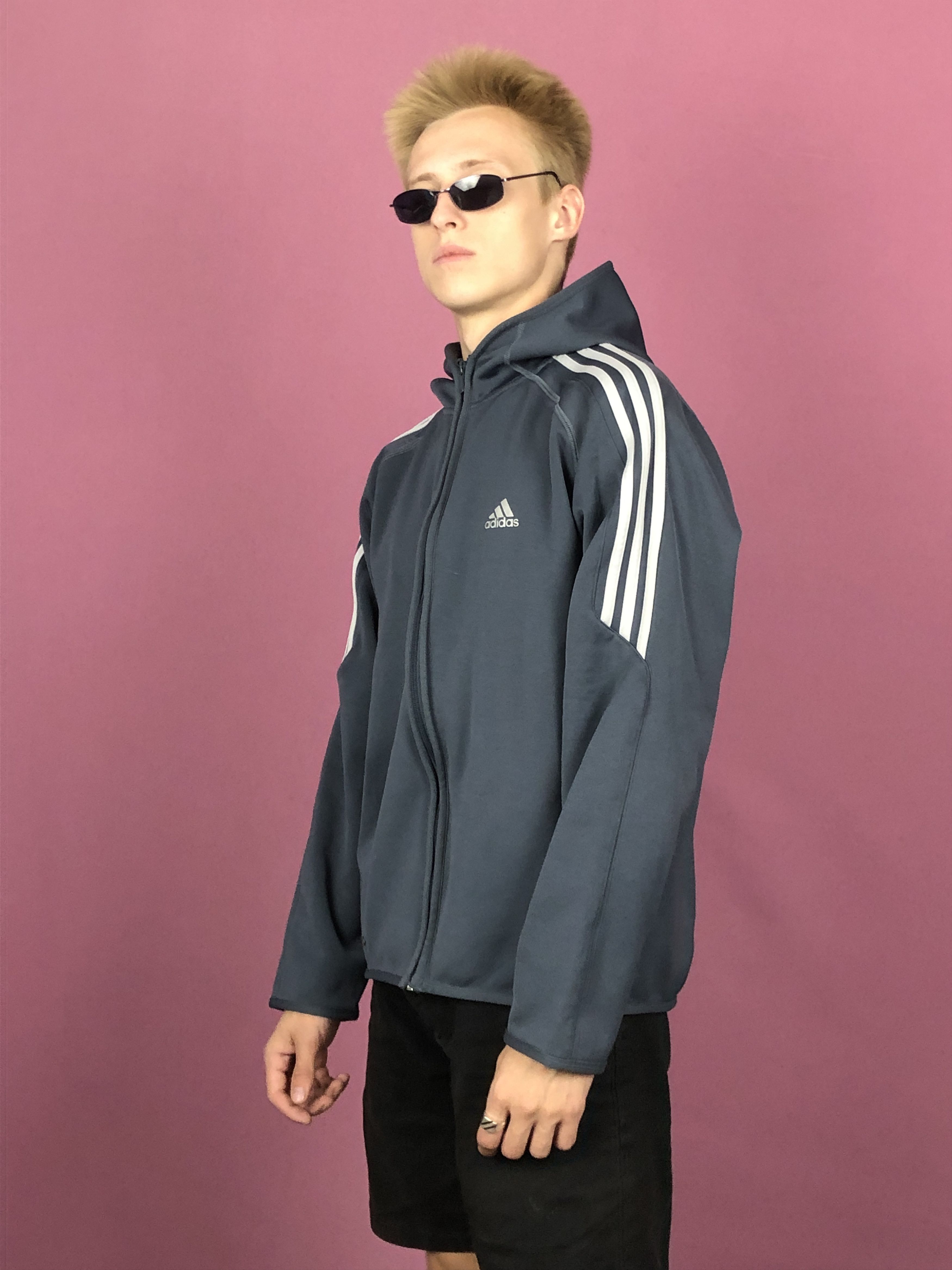 Adidas × Vintage Adidas Vintage Men's Track Zip Hoodie - L Size US L / EU 52-54 / 3 - 2 Thumbnail