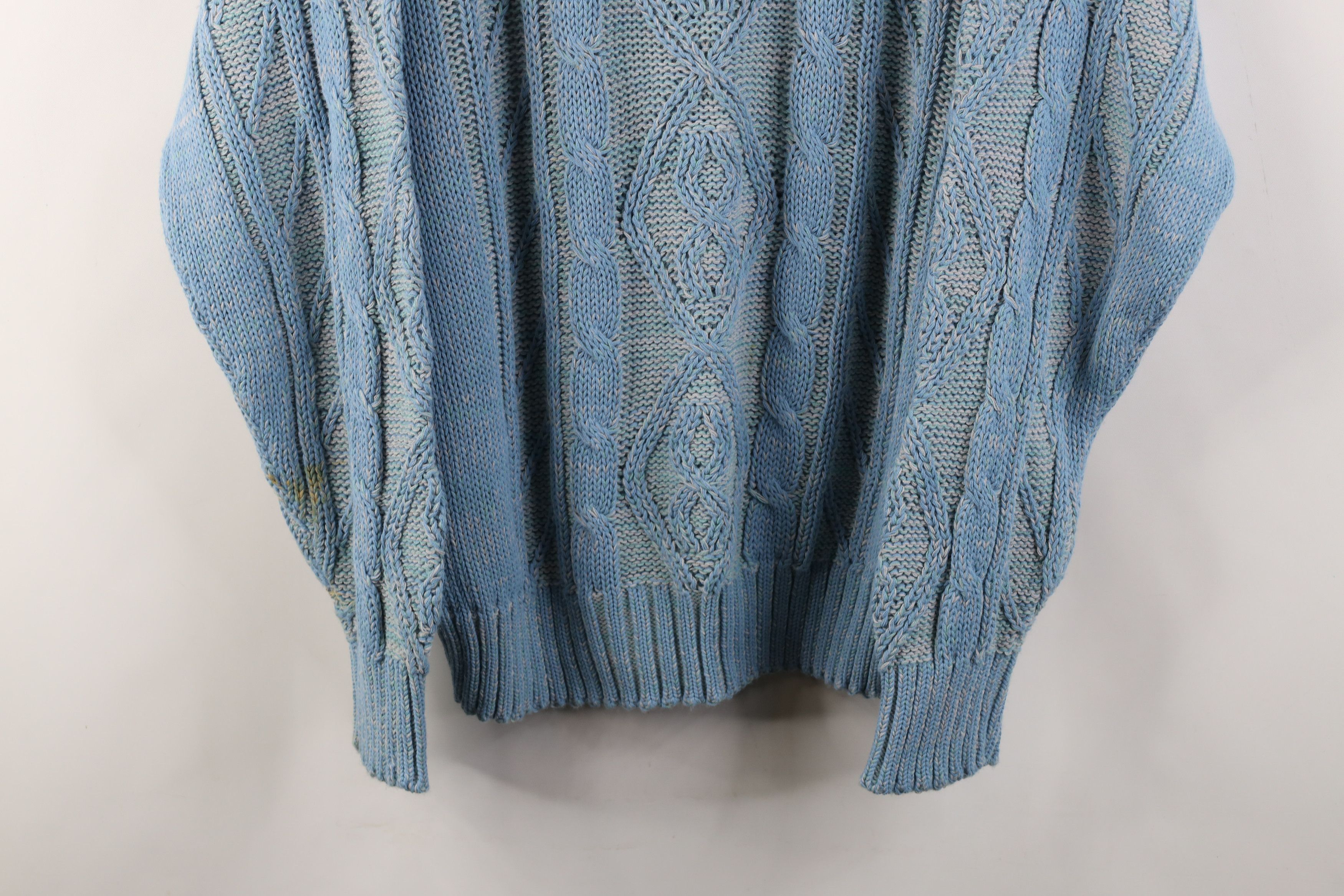 Vintage Vintage 70s Streetwear Cable Knit Fisherman Crewneck Sweater Size US L / EU 52-54 / 3 - 3 Thumbnail