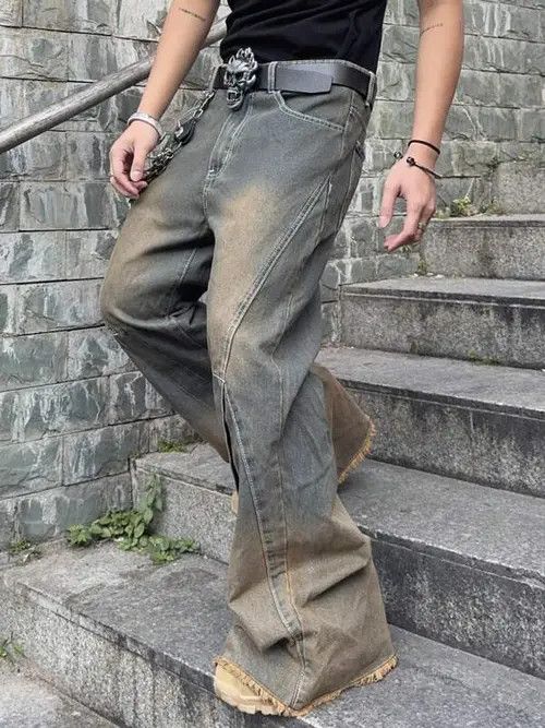 Japanese Brand × Vintage Flared Relaxed Wide Leg Jeans Futuristic Size US 32 / EU 48 - 1 Thumbnail