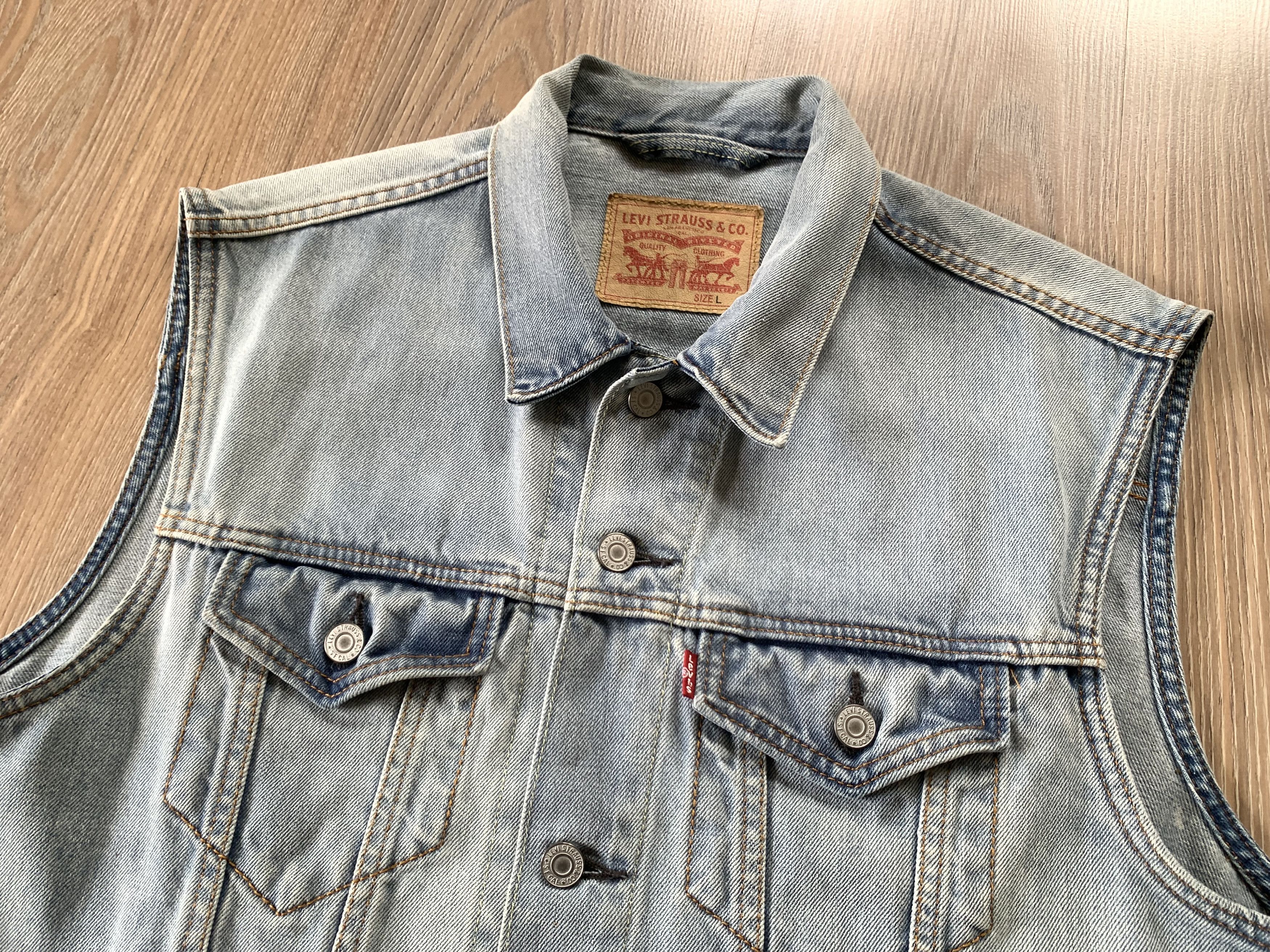Levi's Levi's Relaxed Denim Trucker Vest Kentucky Blue Size US L / EU 52-54 / 3 - 4 Thumbnail