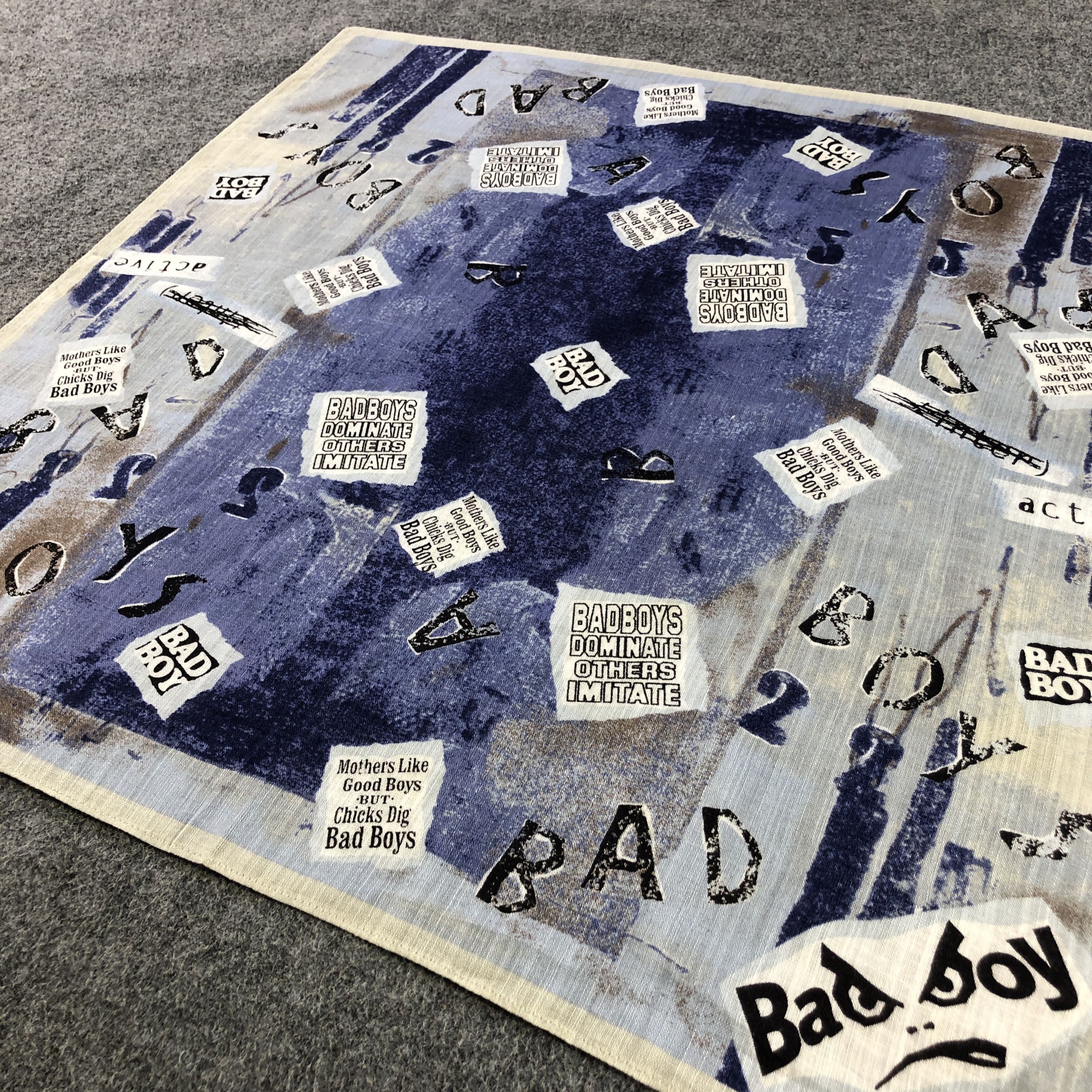 Vintage Bad Boy Handkerchief Neckerchief Bandana H2470 Size ONE SIZE - 3 Thumbnail