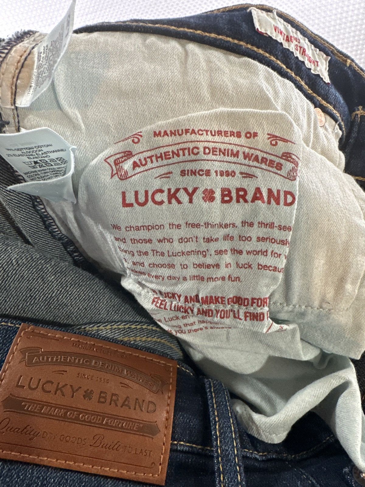 Lucky Brand Lucky Brand 363 Vintage Straight Jeans Size US 34 / EU 50 - 7 Thumbnail