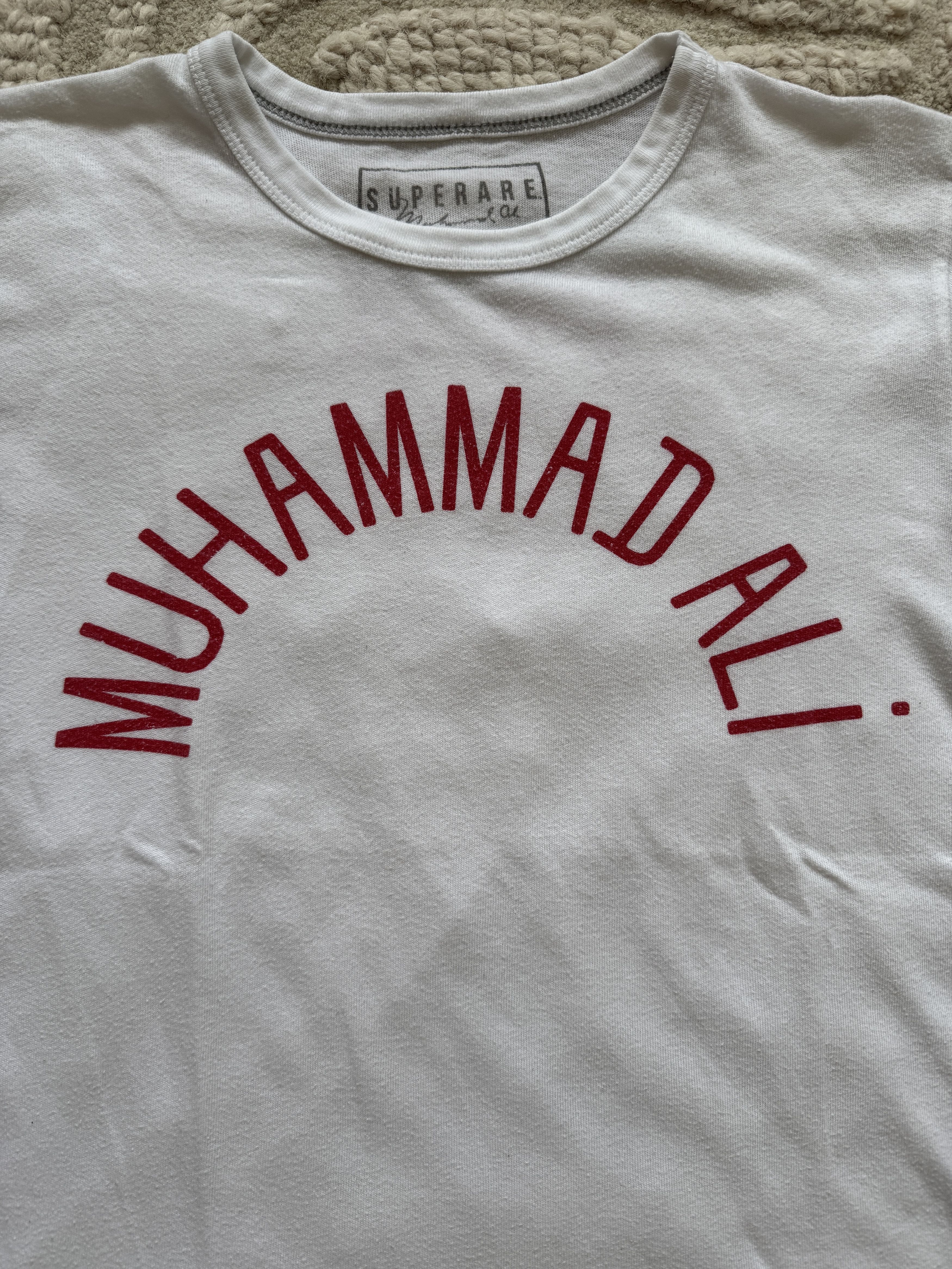 Vintage Superare Muhammad Ali White T-Shirt Size US S / EU 44-46 / 1 - 2 Thumbnail