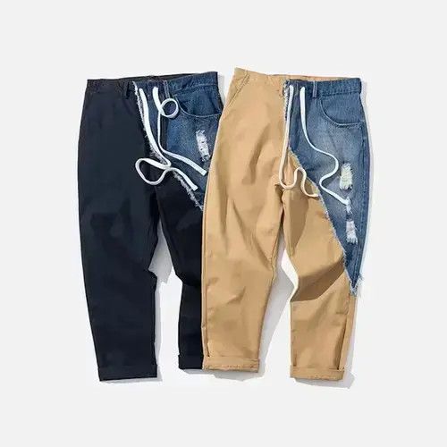 Other 20SS Indigo Union Japan Navy Patchwork Denim Pants Size US 32 / EU 48 - 2 Thumbnail