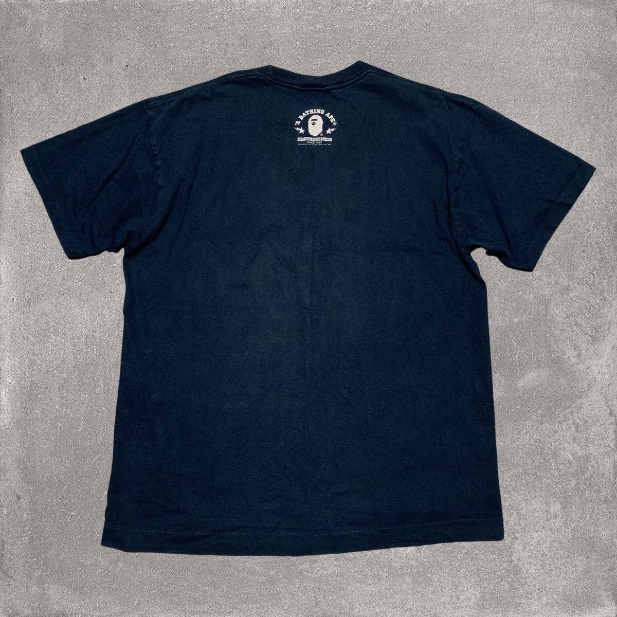 Bape Bape Large Bape Camo By Bathing Ape Navy Blue Tee 2008 Size US L / EU 52-54 / 3 - 2 Thumbnail