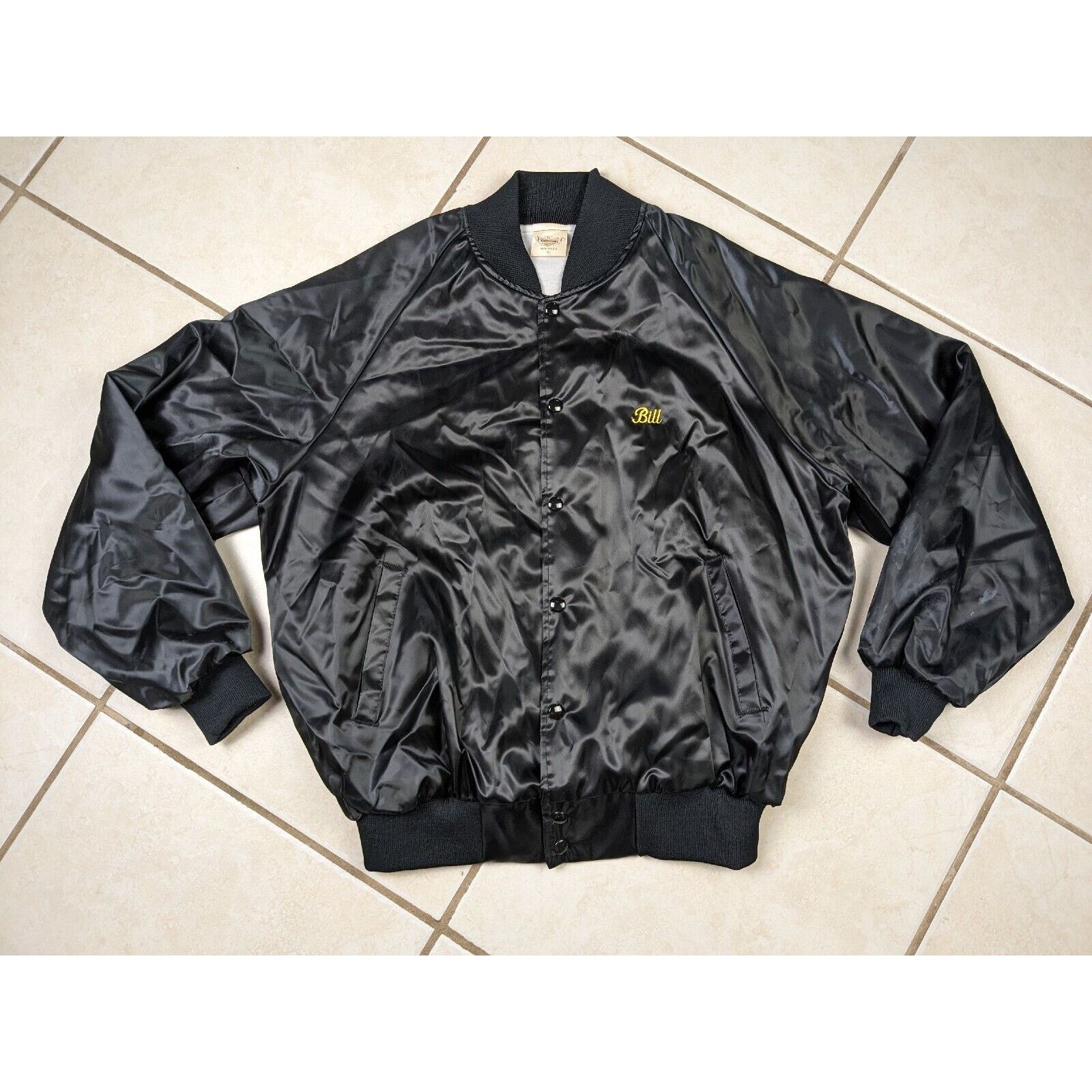 Other Vtg USA Racing Team Satin Bomber Snap Button Jacket Auburn Size US L / EU 52-54 / 3 - 2 Thumbnail