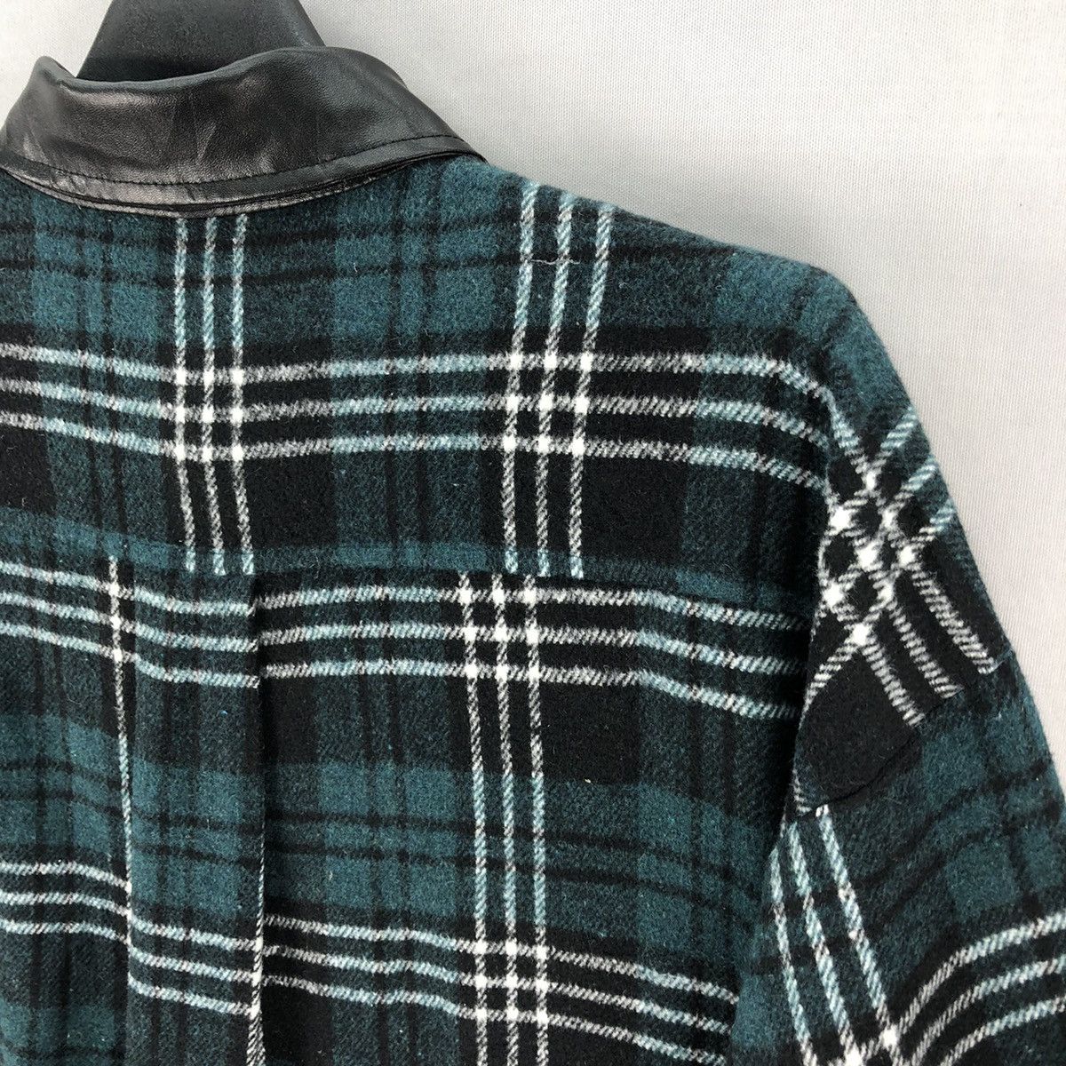Japanese Brand Vintage Flannel Green Tartan Check Snap Button up by Gorge Size M / US 6-8 / IT 42-44 - 5 Thumbnail