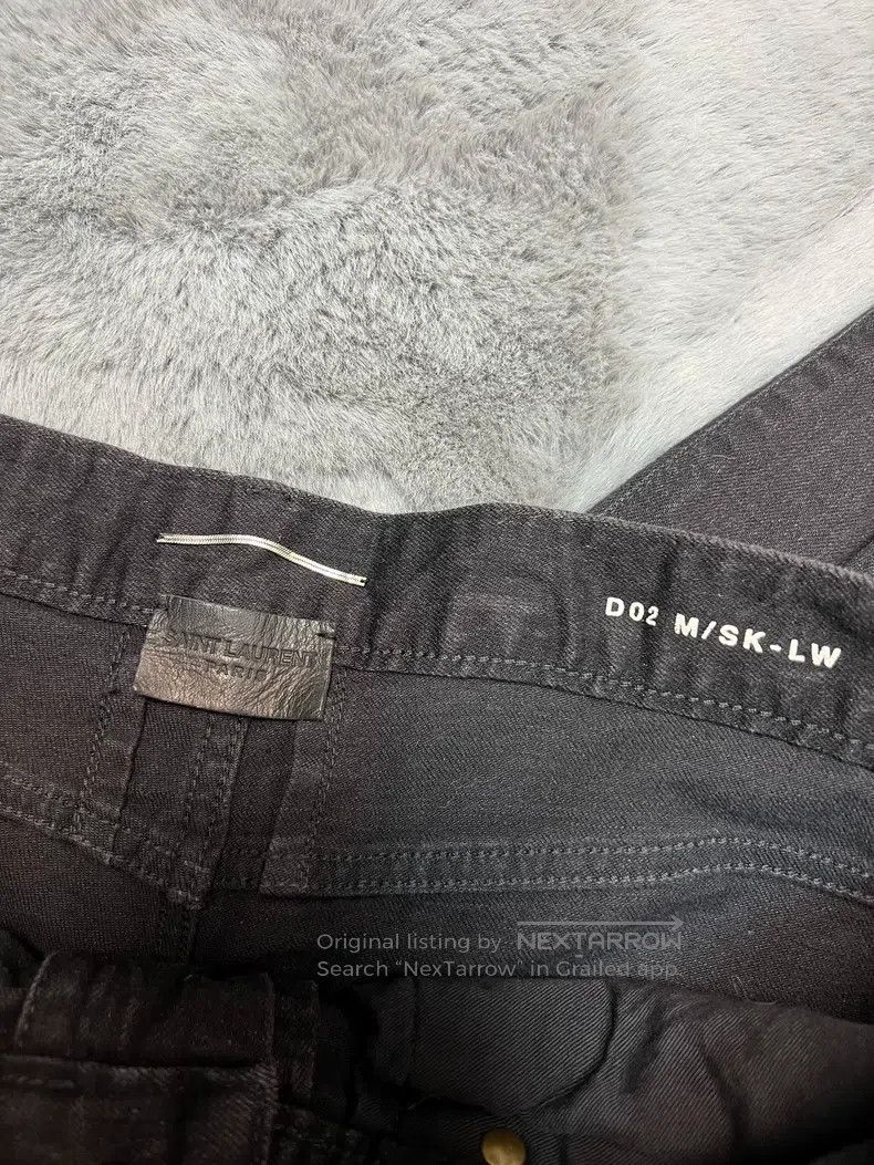 Saint Laurent Paris Saint Laurent Paris Charcoal Black Knee Cut Jeans Size US 33 - 3 Thumbnail