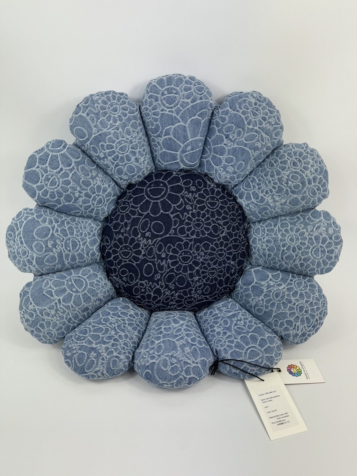 Takashi Murakami FLOWER AND SKULL JACQUARD DENIM FLOWER CUSHION Size ONE SIZE - 2 Thumbnail