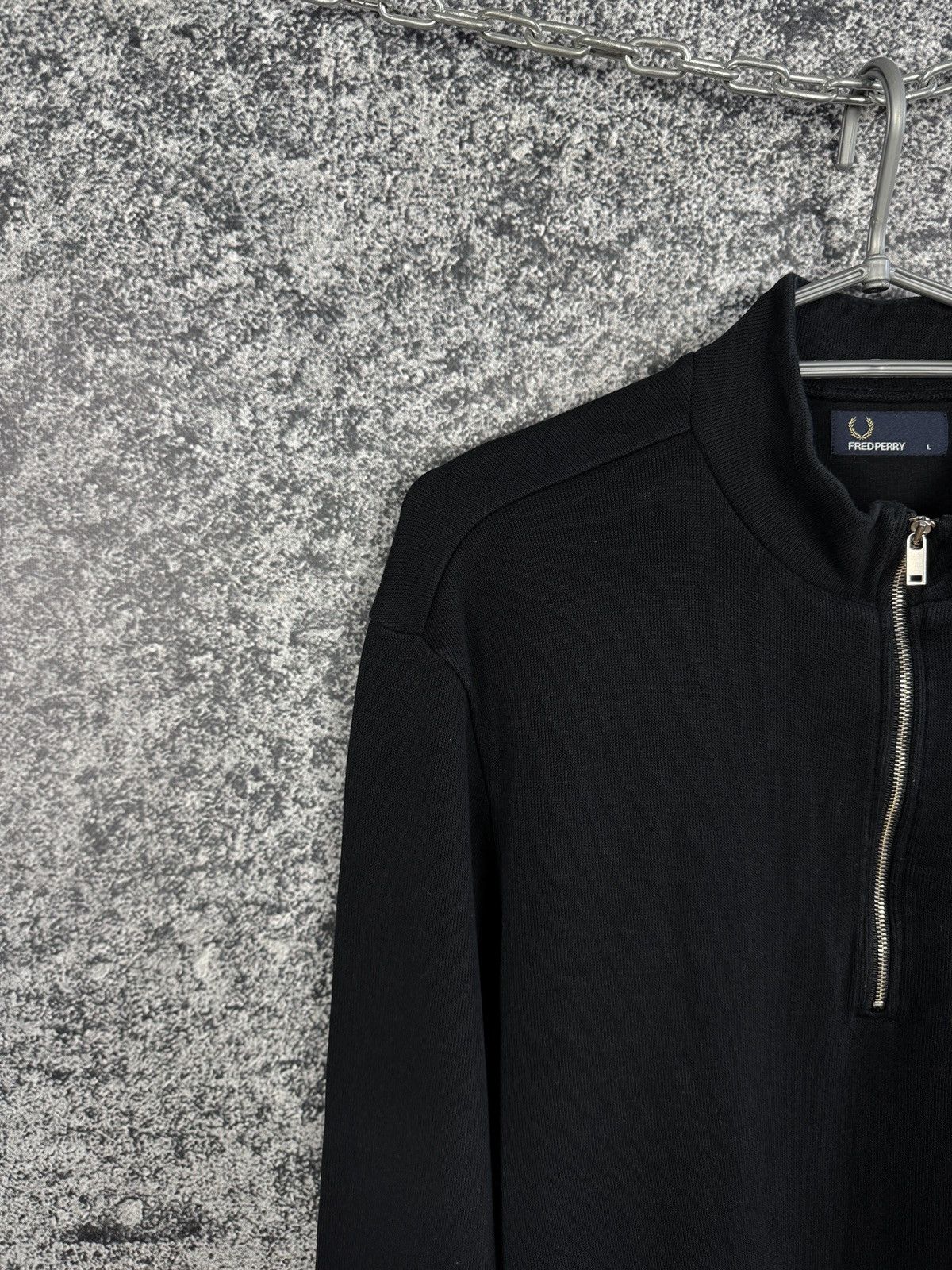 Fred Perry Fred Perry Half Zip Sweatshirt Pullover Casual Black Size L Size US L / EU 52-54 / 3 - 3 Thumbnail