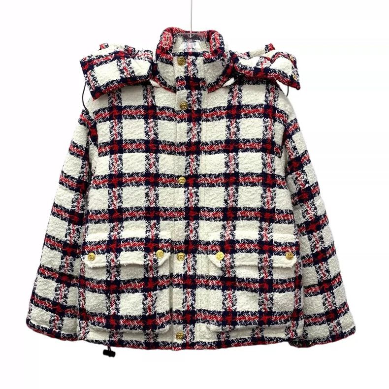 Gucci Gucci Checkered Wool Hooded Jacket Size US XS / EU 42 / 0 - 1 Thumbnail