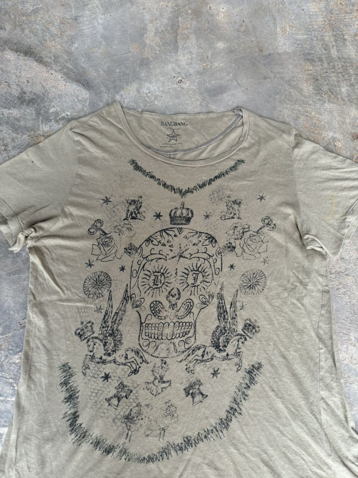If Six Was Nine × Japanese Brand Y2k Bang Bang Jeans Skull Ifsix Punk Style Tshirt Size US XL / EU 56 / 4 - 2 Thumbnail