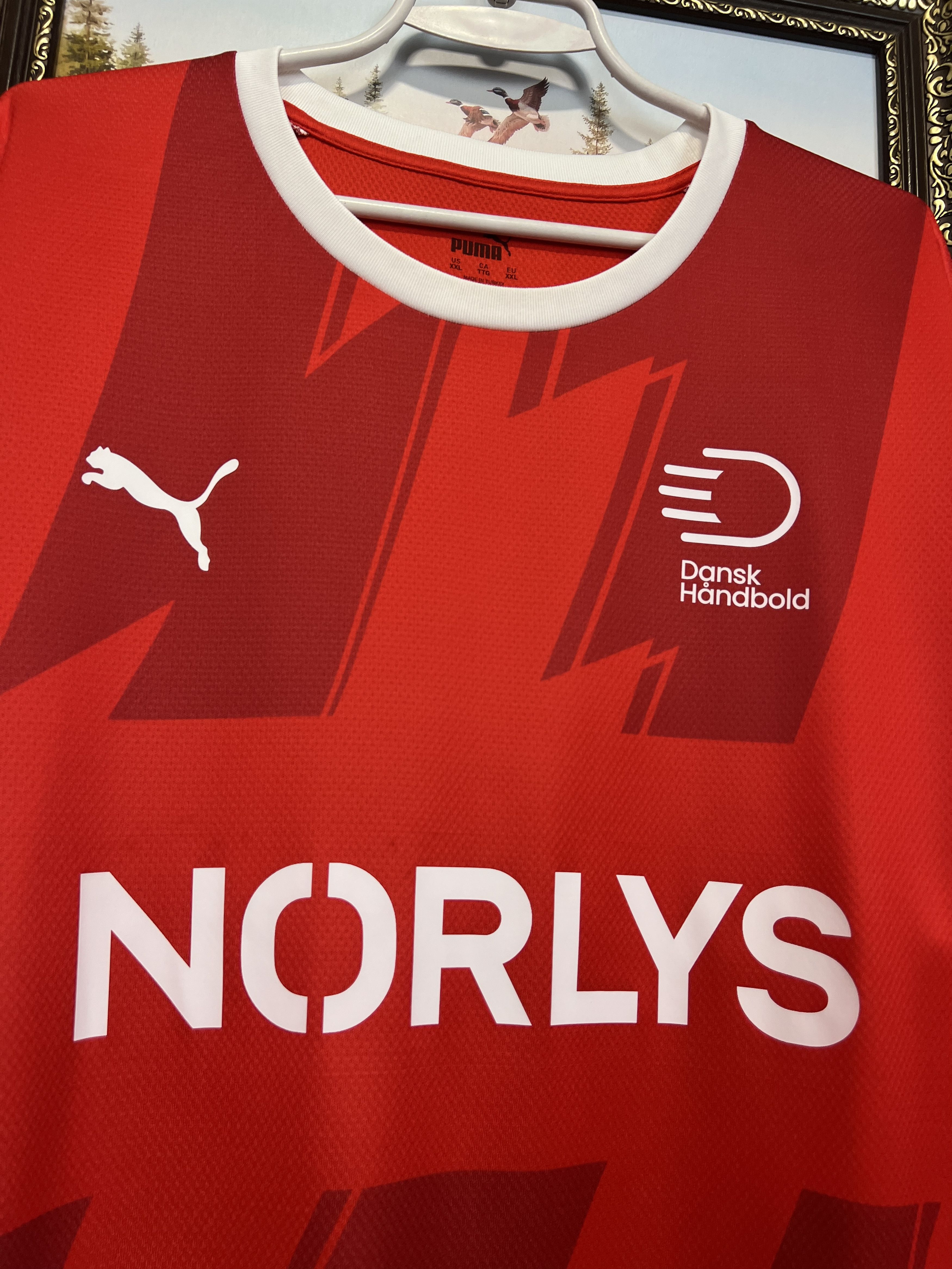 Puma Puma Denmark Handball Red Shirt Sport Trikot Jersey Athletic Size US XXL / EU 58 / 5 - 3 Thumbnail