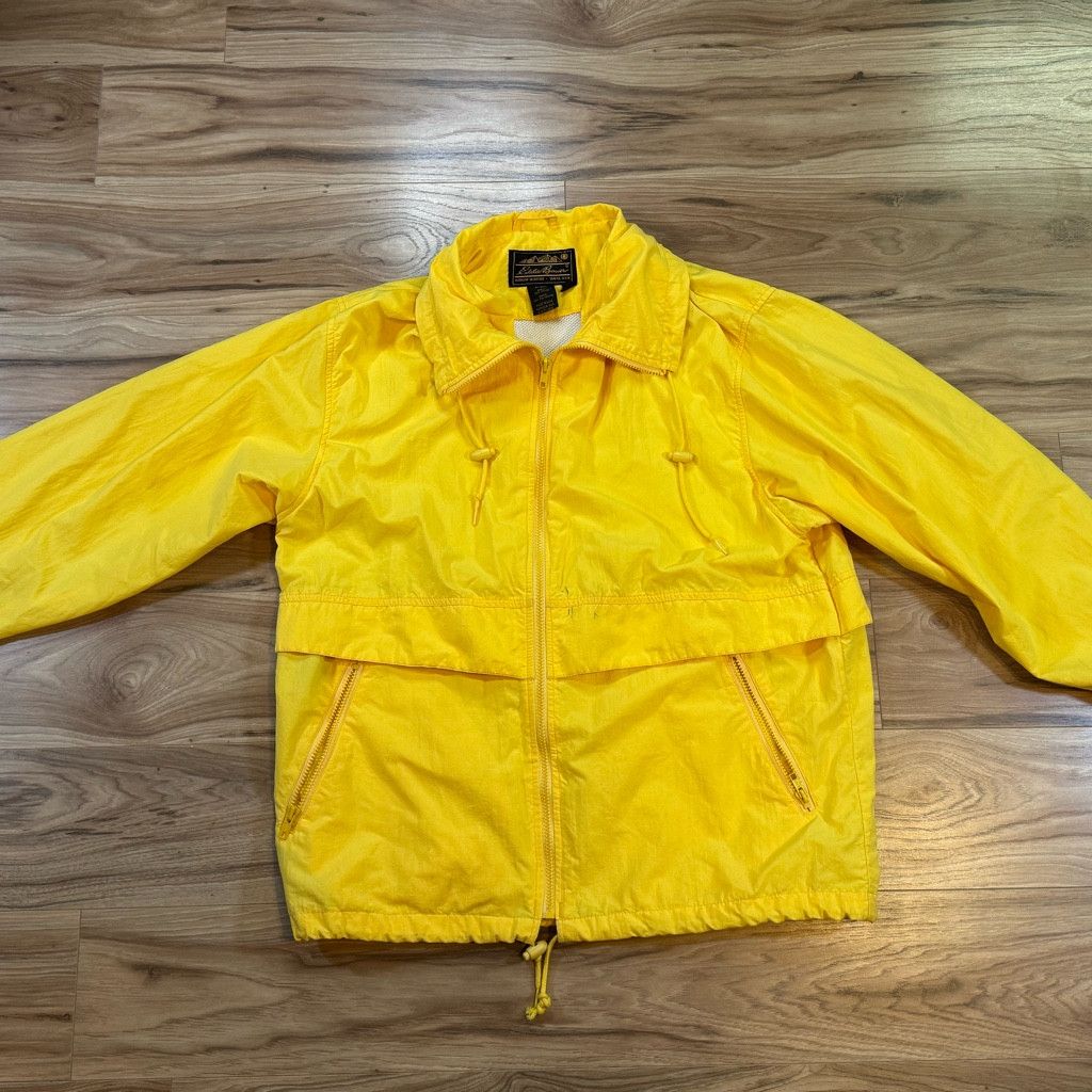 Eddie Bauer Eddie Bauer Women Large Yellow Nylon Windbreaker Jacket USA Size XL / US 12-14 / IT 48-50 - 1 Thumbnail