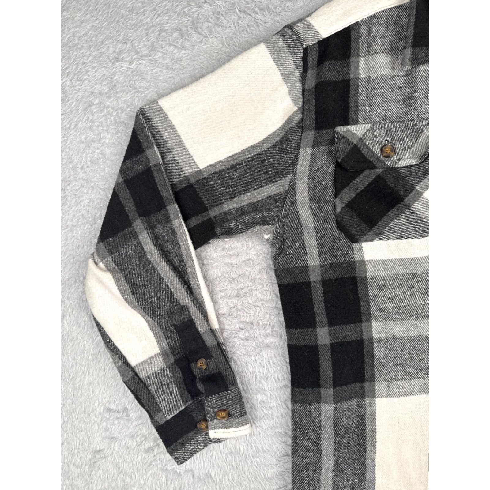 Vintage Molokai Surf Co Shirt Men Medium Black White Plaid Flannel Button Cotton Blend Size US M / EU 48-50 / 2 - 3 Thumbnail