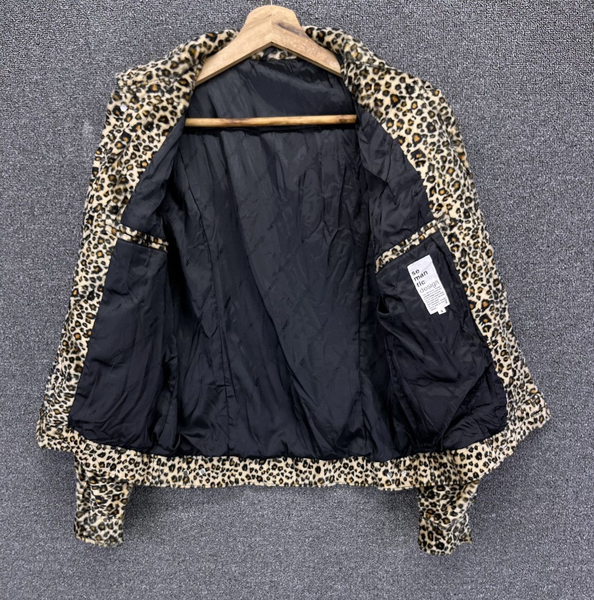 Japanese Brand × semanticdesign Vintage Semantic Design Leopard Style Rare Zip Up Jacket Size S / US 4 / IT 40 - 5 Thumbnail