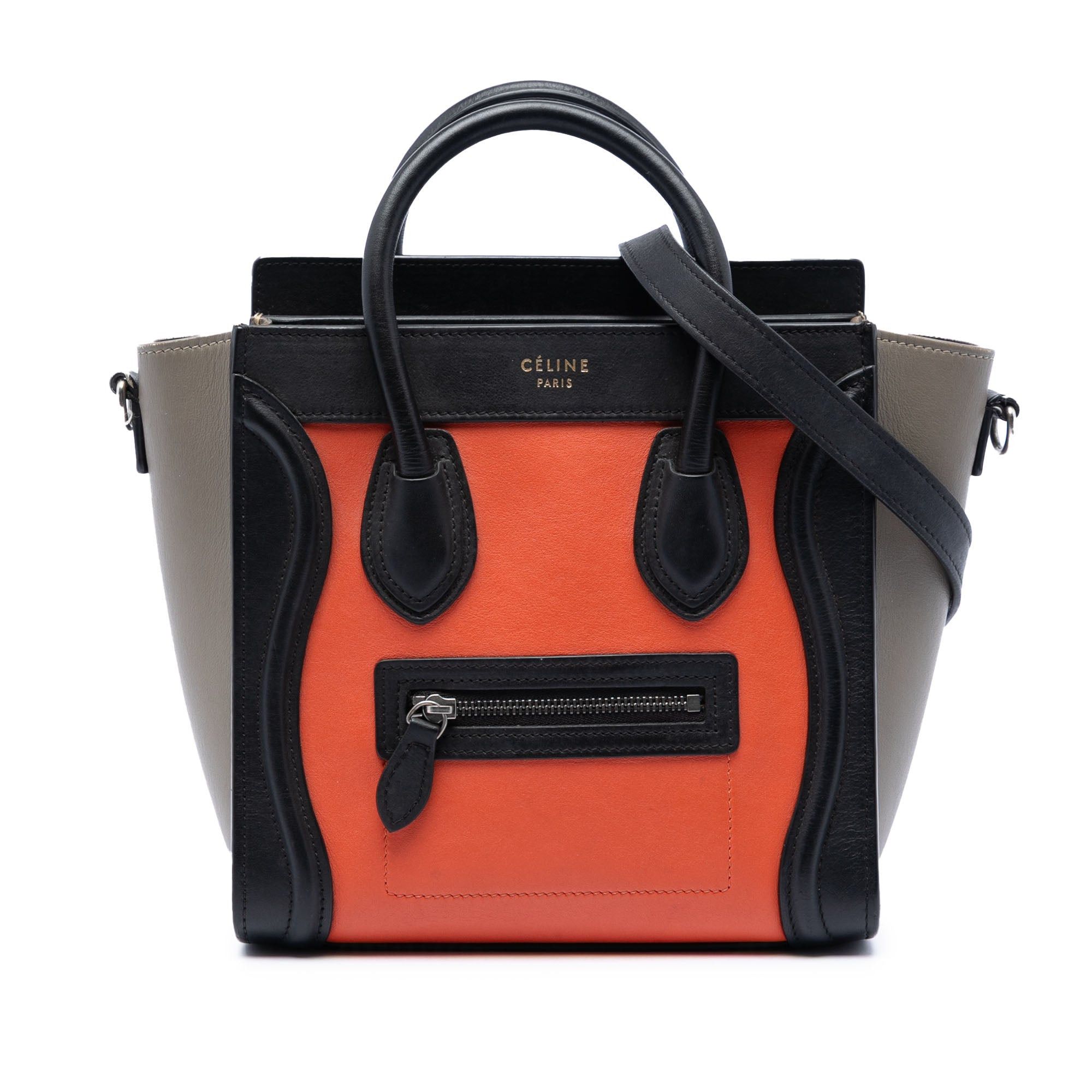 Celine Nano Tricolor Leather Luggage Tote Size ONE SIZE - 1 Thumbnail