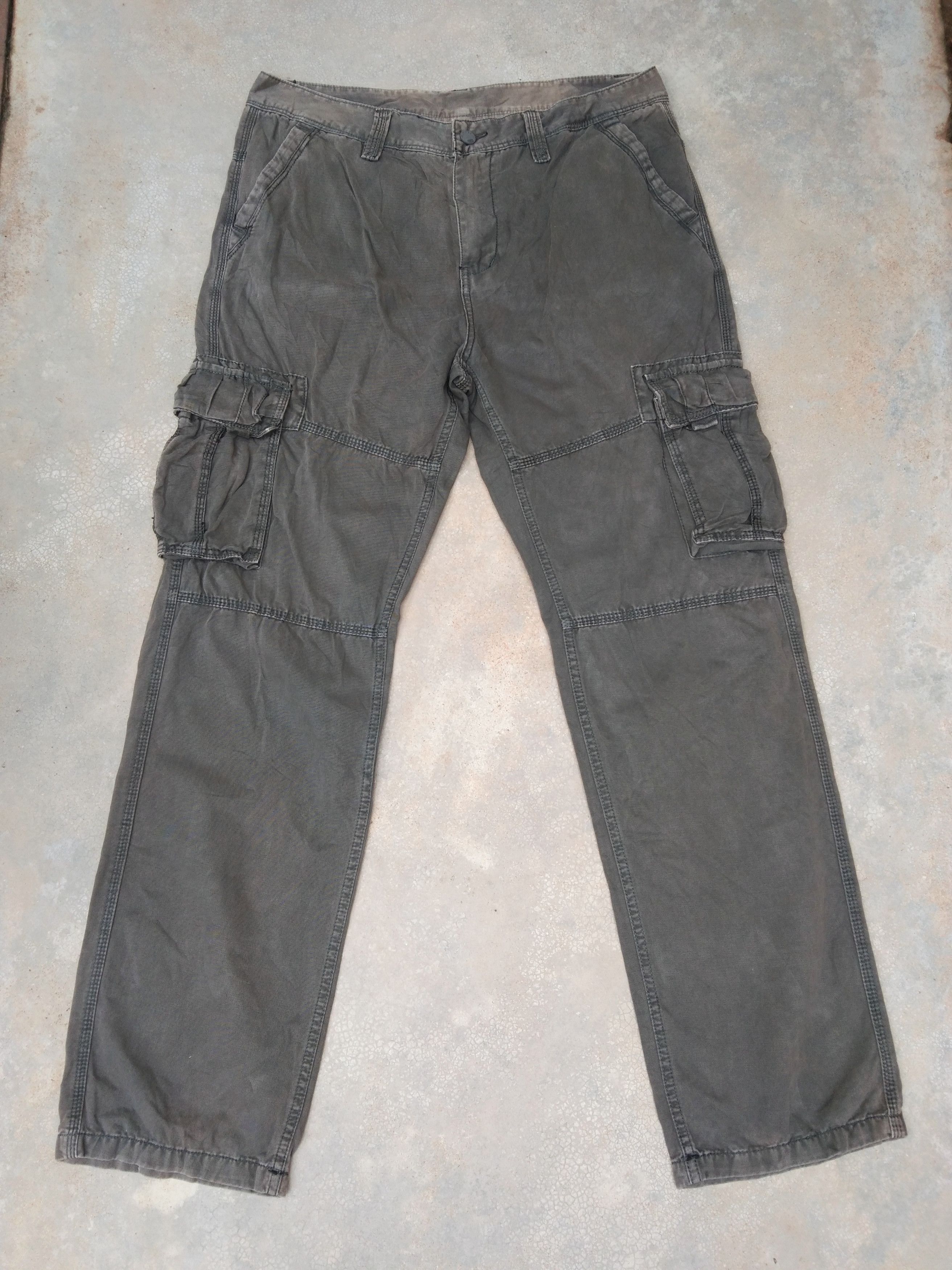 Men's Full Size Vintage Cargo Pants with Multiple Pockets Plus Size