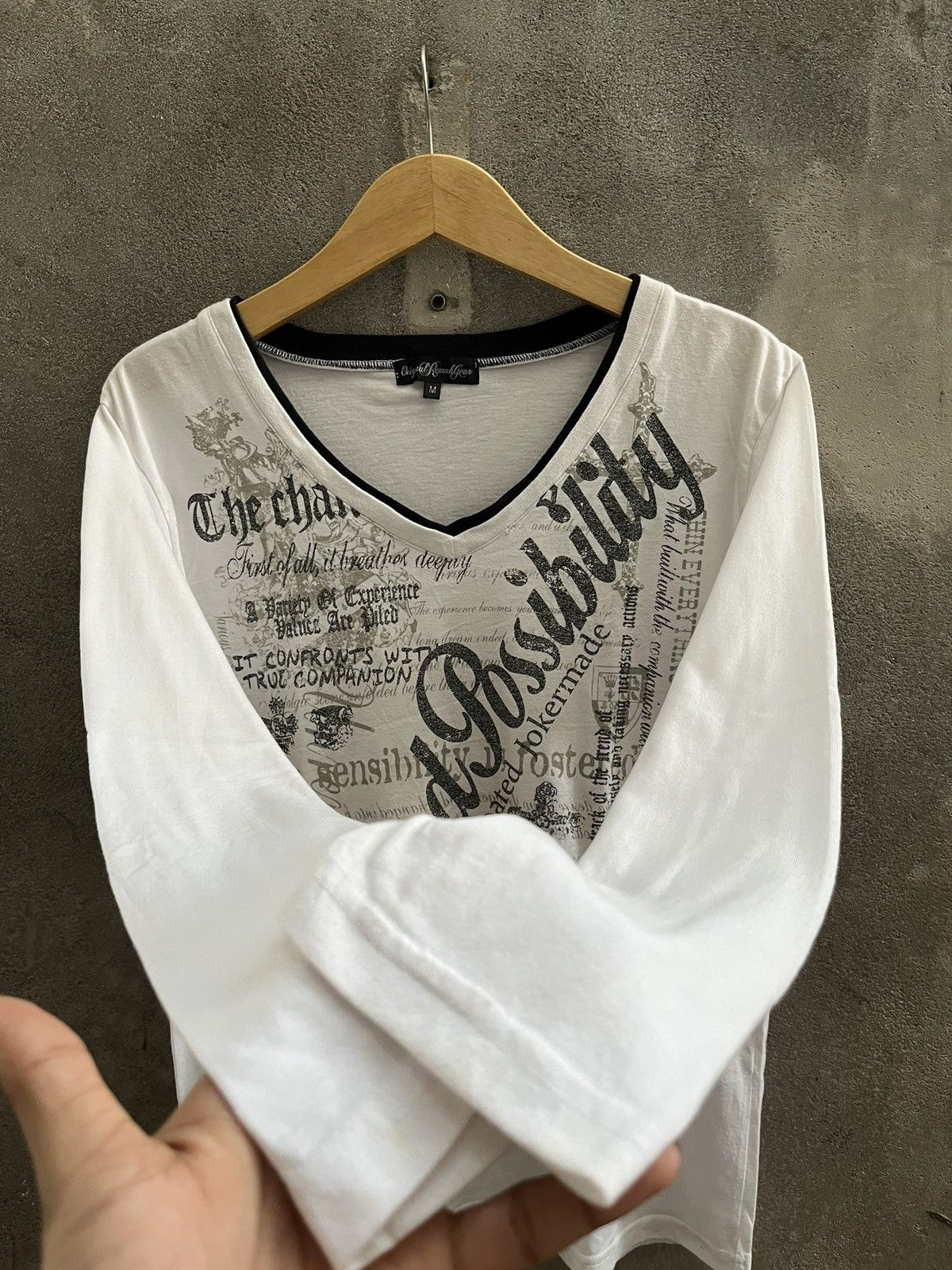 If Six Was Nine Typography Long Sleeve Tee – Archive Gothic Size US M / EU 48-50 / 2 - 6 Thumbnail