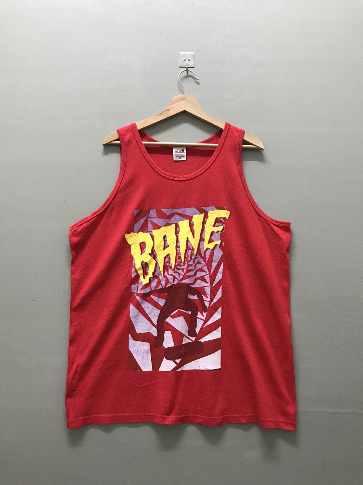 image of Skategang x Vintage Bane Skate Clothing Sleeveless in Red, Men's (Size XL)