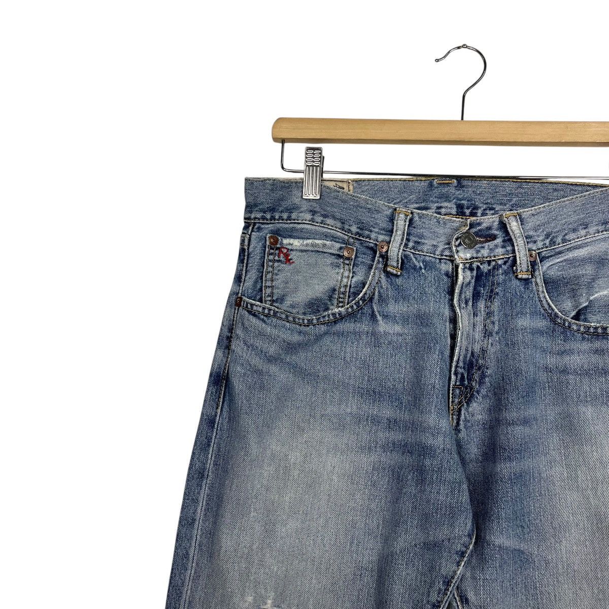 Polo Ralph Lauren Vintage Polo Ralph Lauren Distressed Denim Jeans Size 31" - 6 Thumbnail