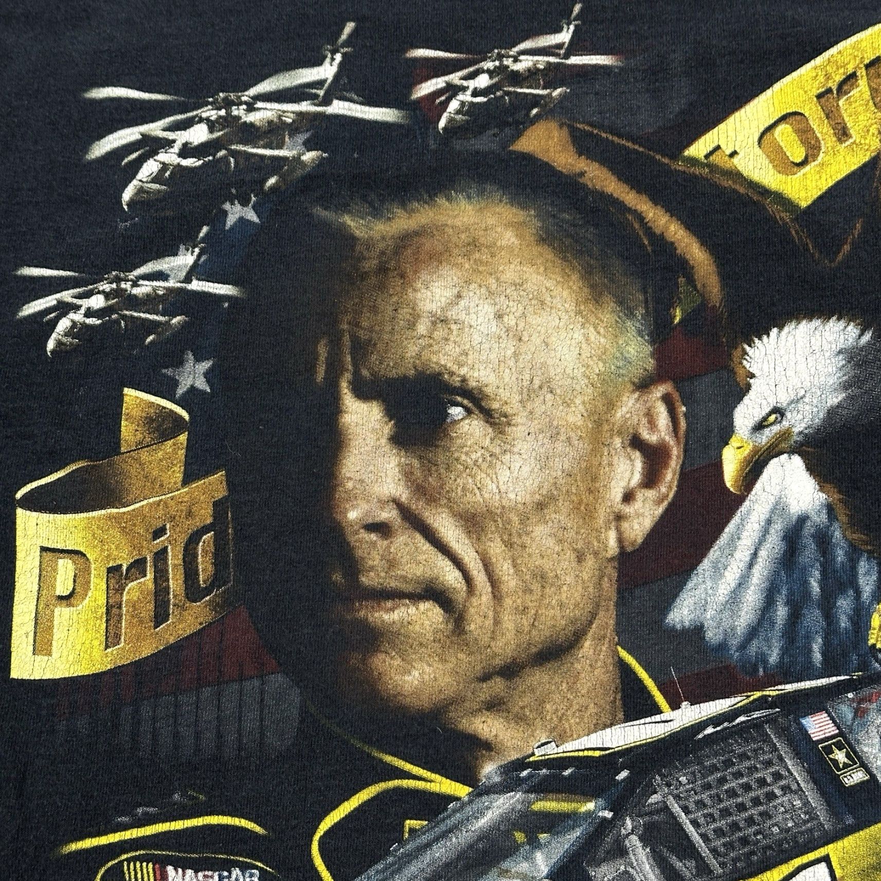 Fruit Of The Loom VINTAGE NASCAR Shirt Mens Medium American Heroes Memorial Day 2007 Mark Martin Size US M / EU 48-50 / 2 - 7 Thumbnail