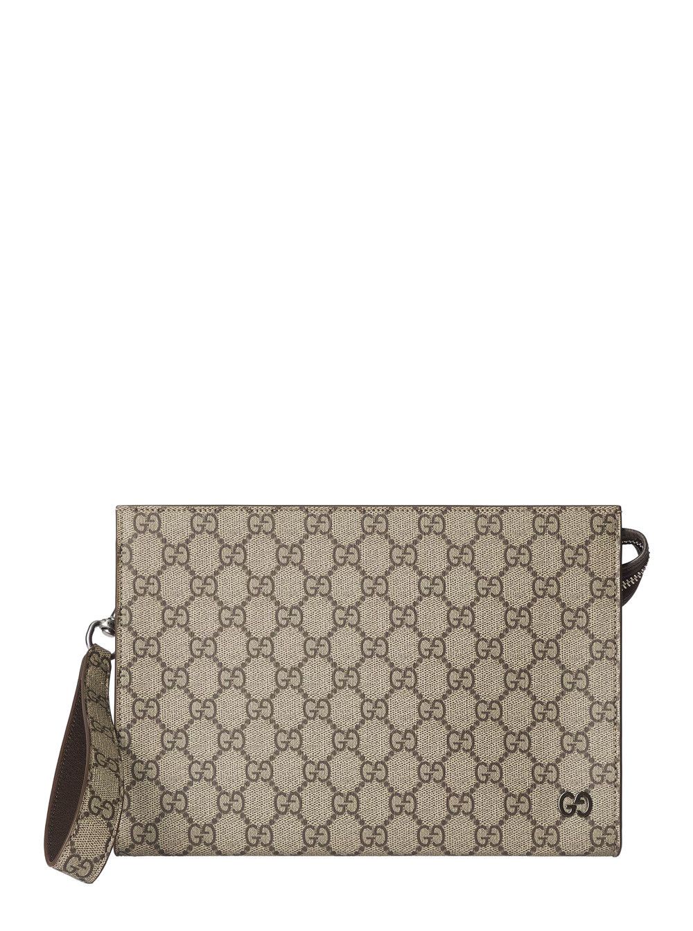 Gucci Beige Clutch with GG Detail in GG Canvas Man Size ONE SIZE - 1 Thumbnail