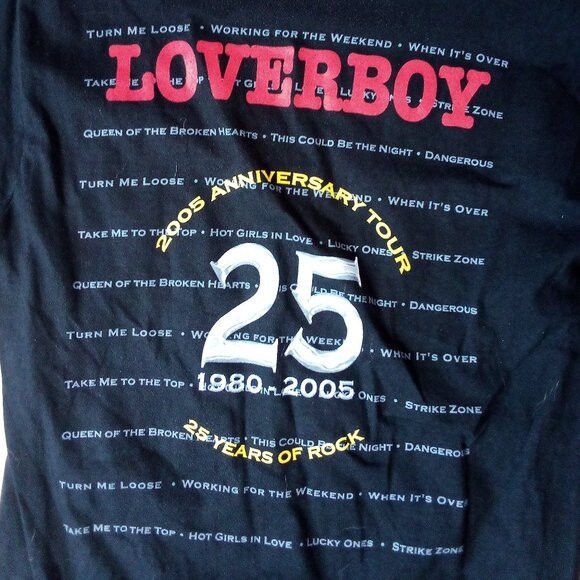 Band Tees × Vintage Vintage Loverboy 25 Year Anniversary Tour T-Shirt Size US S / EU 44-46 / 1 - 6 Thumbnail