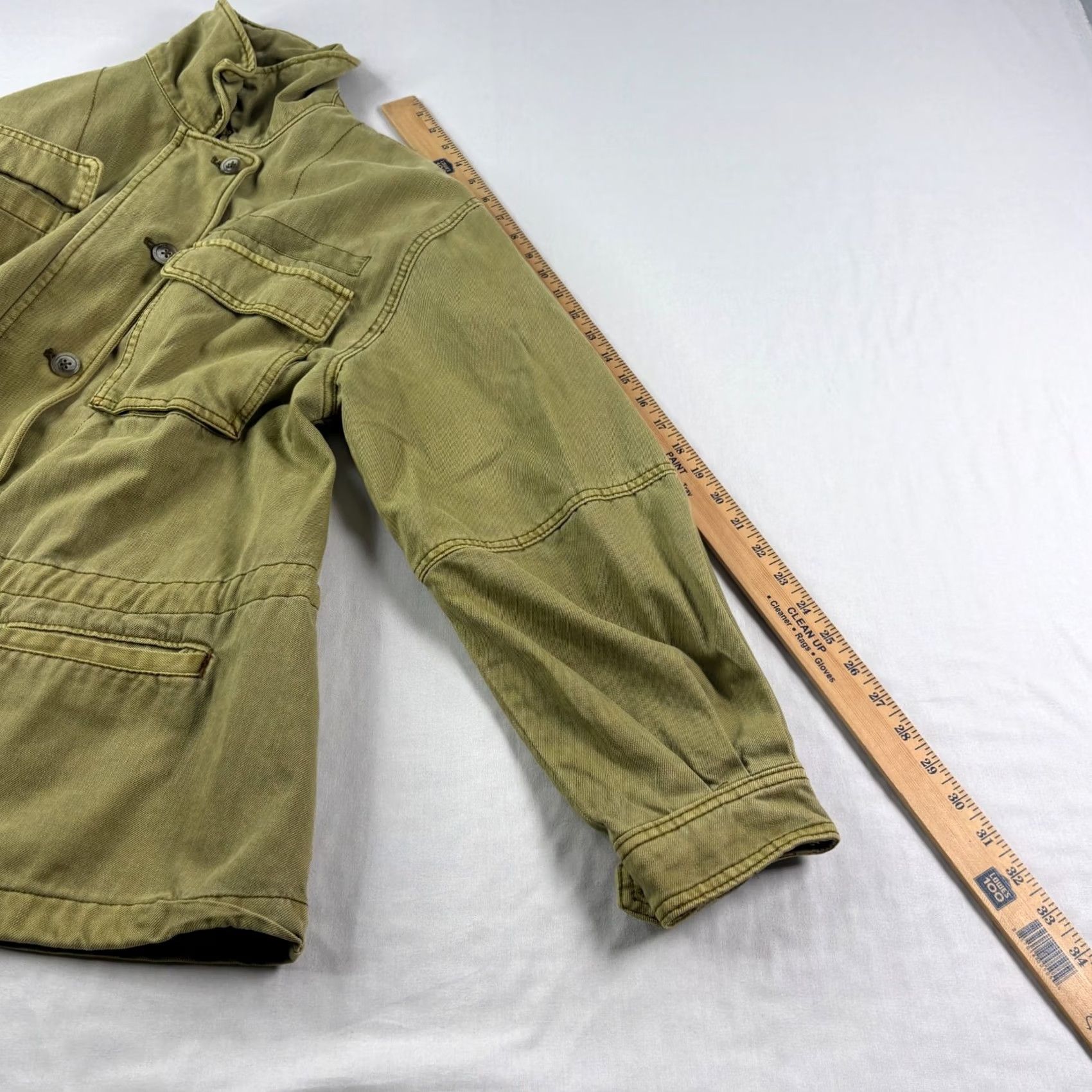 Free People VINTAGE Free People Jacket Womens Small Olive Green Seize The Day Military Oversized Size S / US 4 / IT 40 - 7 Thumbnail