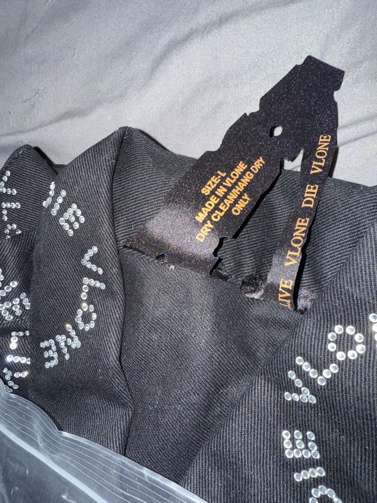 Vlone Vlone Rhinestone Denim jacket black Size US L / EU 52-54 / 3 - 6 Thumbnail