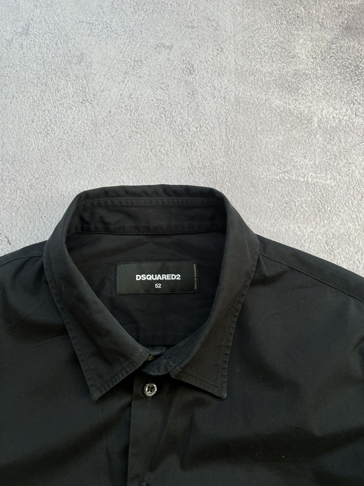 Dsquared2 Dsquared2 Cotton Black Shirt Men’s Size:52(L) Size US L / EU 52-54 / 3 - 6 Thumbnail