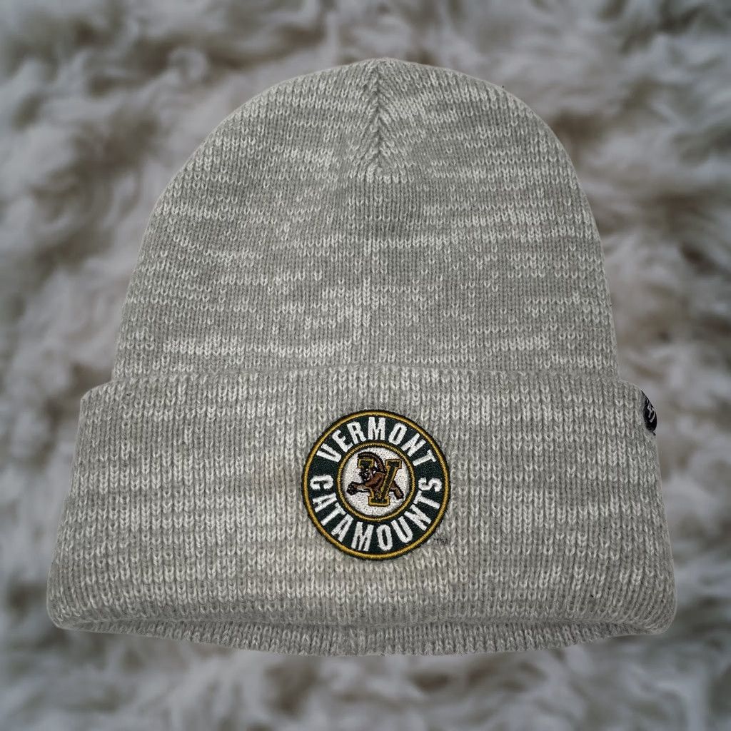 47 47 Hat One Size Gray Brand Beanie Adults Vermont Catamounts Winter Snow Cap Acrylic Size ONE SIZE - 1 Thumbnail