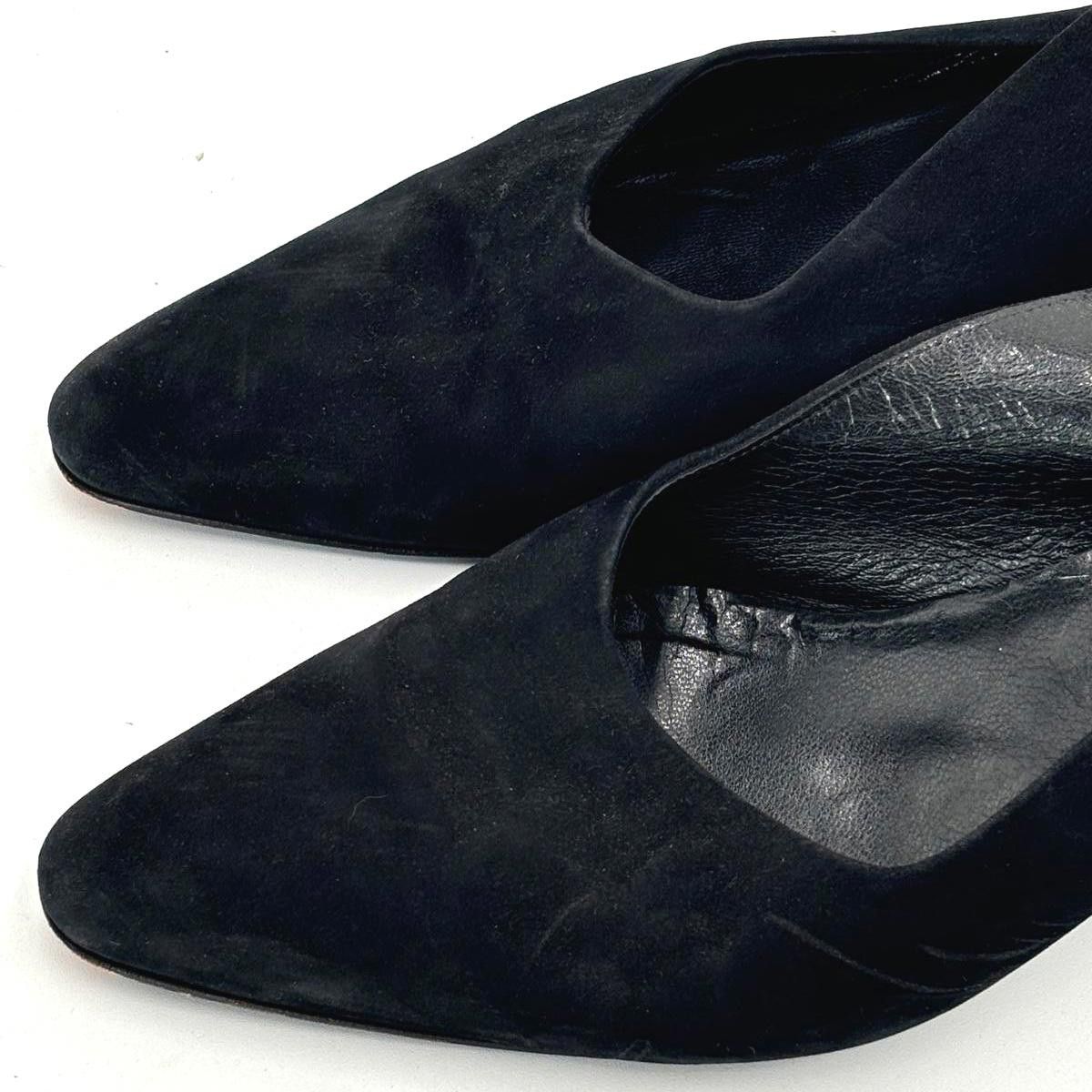 Designer STEPHANE KELIAN Black Suede Heels Size 7.5 Size US 7.5 / IT 37.5 - 10 Thumbnail