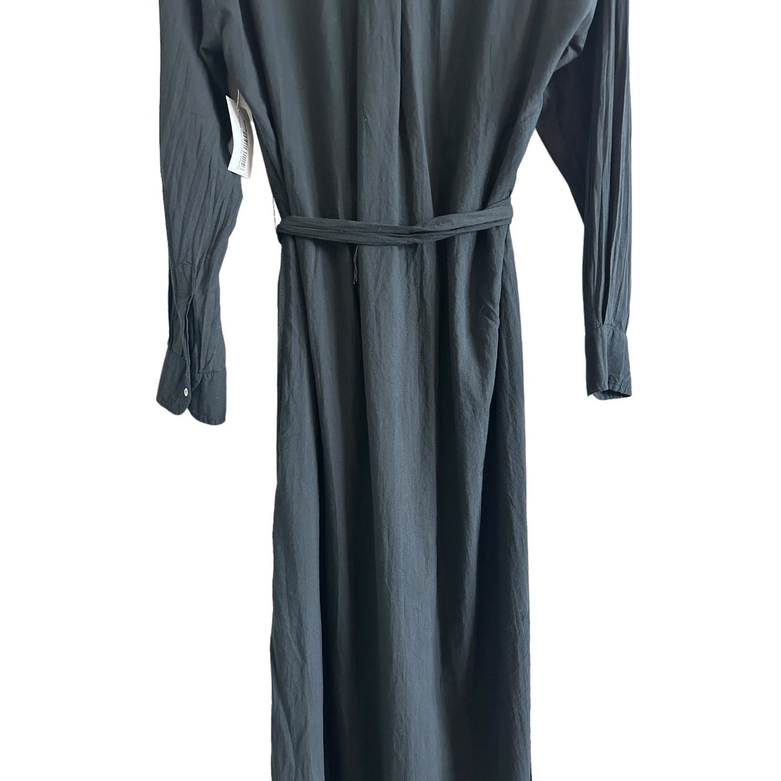Other Cali Dreaming Medium Black Long Sleeve Button Up Shirt Dress Size M / US 6-8 / IT 42-44 - 11 Thumbnail